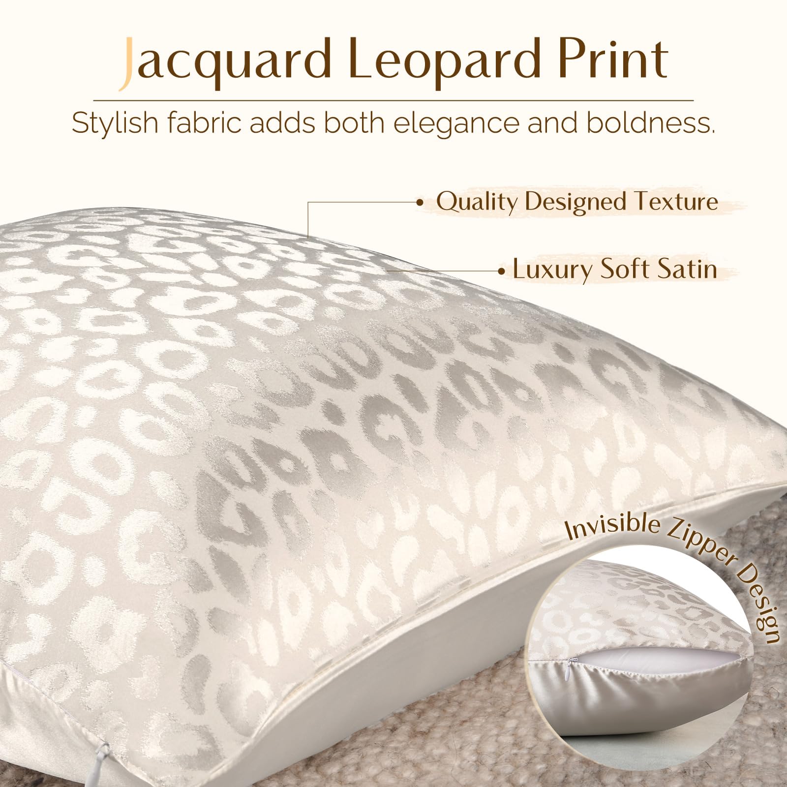 YANIBEST Pack of 2 Decorative 20x20 inch Throw Pillow Covers Leopard Print Pillow Covers Modern Farmhouse Christmas Home Decor for Sofa Living Room Couch Bed