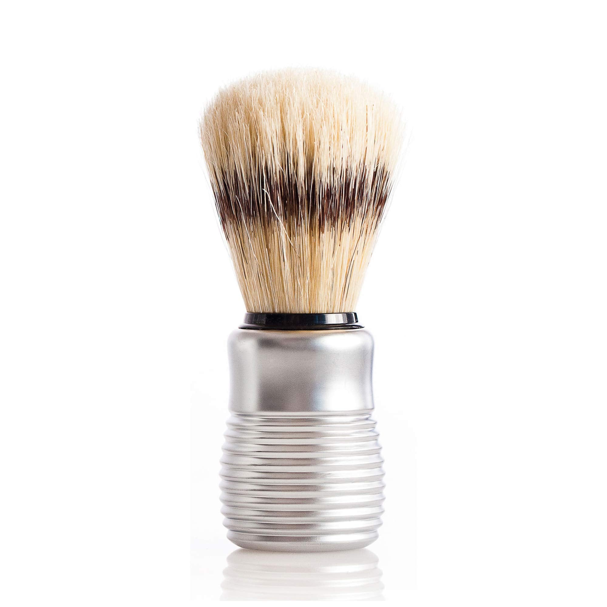 Pre de Provence Men's Boar Bristle Shave Brush with Aluminum Handle for Quick Lather
