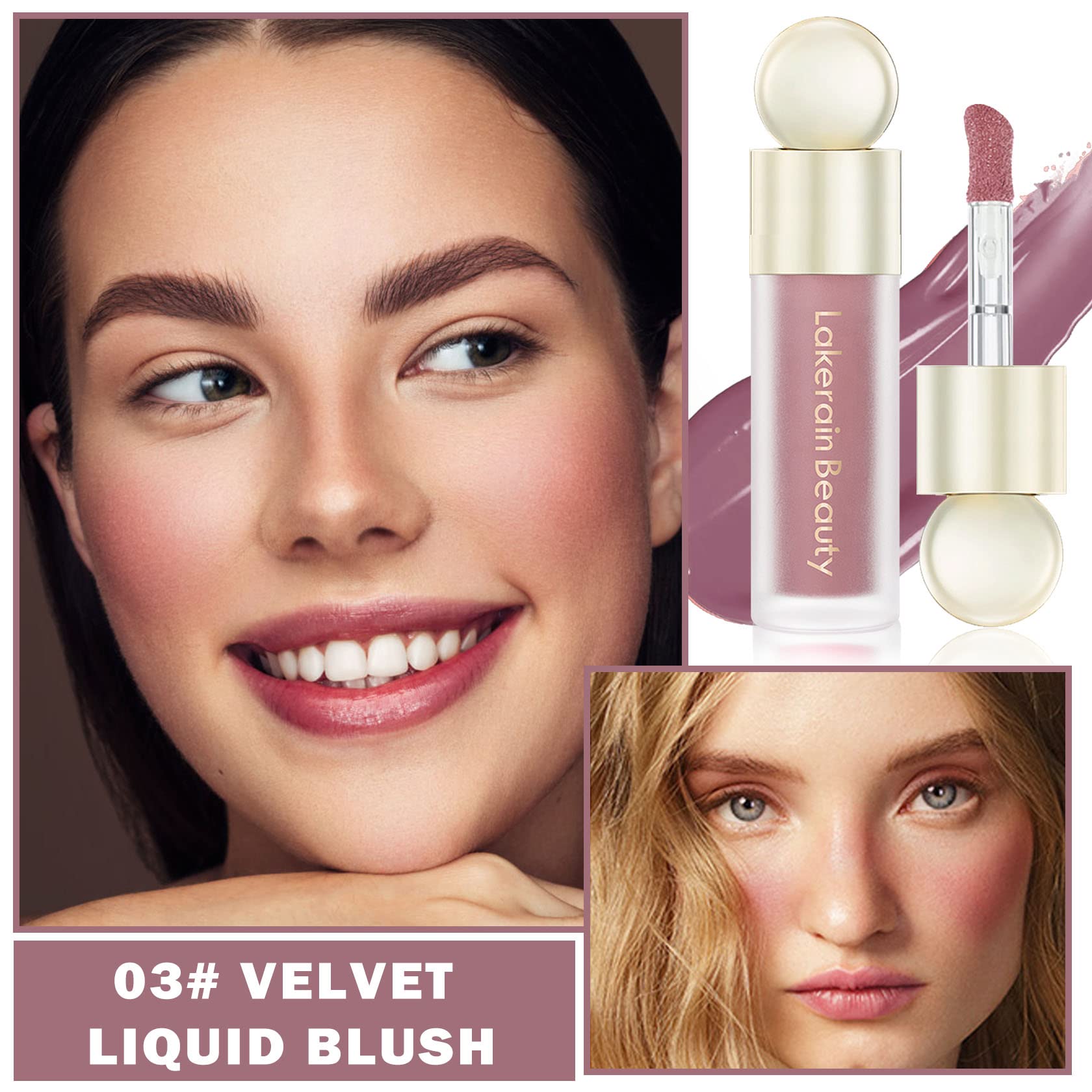 Cream Blush for Cheeks - Soft, Long Lasting, Waterproof, Matte Makeup - 03