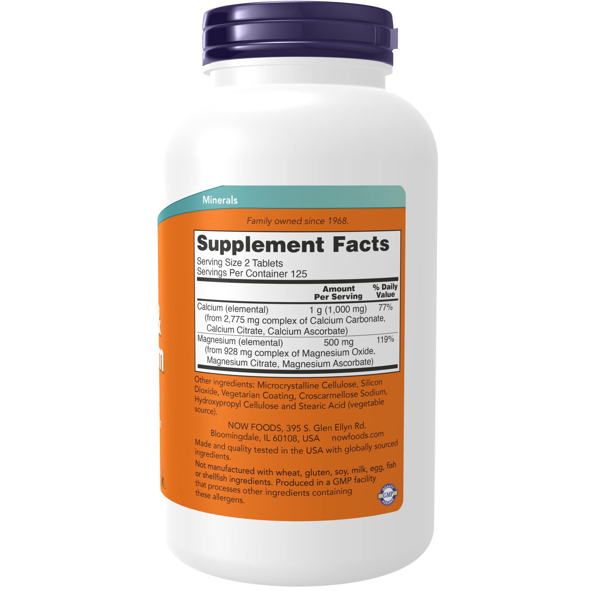 NOW Foods Supplements, Calcium & Magnesium 2:1 Ratio, High Potency, Supports Bone Health*, 250 Tablets