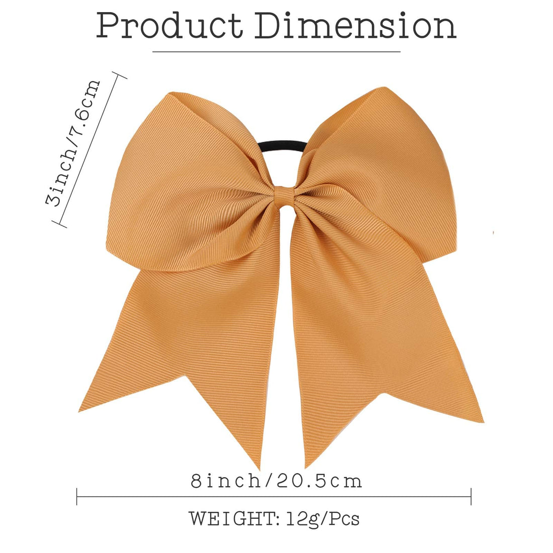 16PCS 8 Large Cheer Hair Bows Ponytail Holder Elastic Band Handmade for Cheerleading Teen Girls College Sports (Multi-colored, 1 Count (Pack of 16))