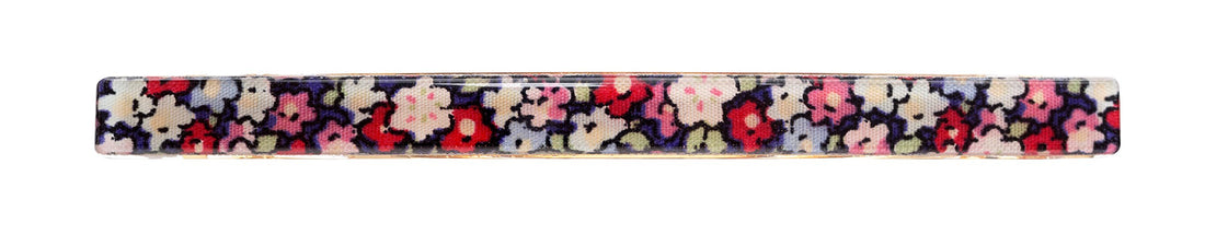 Petite Fleur Red : France Luxe Long and Skinny Barrette - Petite Fleur Red