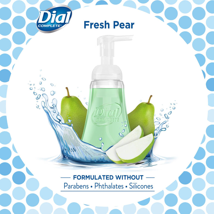 Dial Complete Antibacterial Foaming Hand Soap, Fresh Pear, 7.5 Fluid Ounces (Pack of 8)