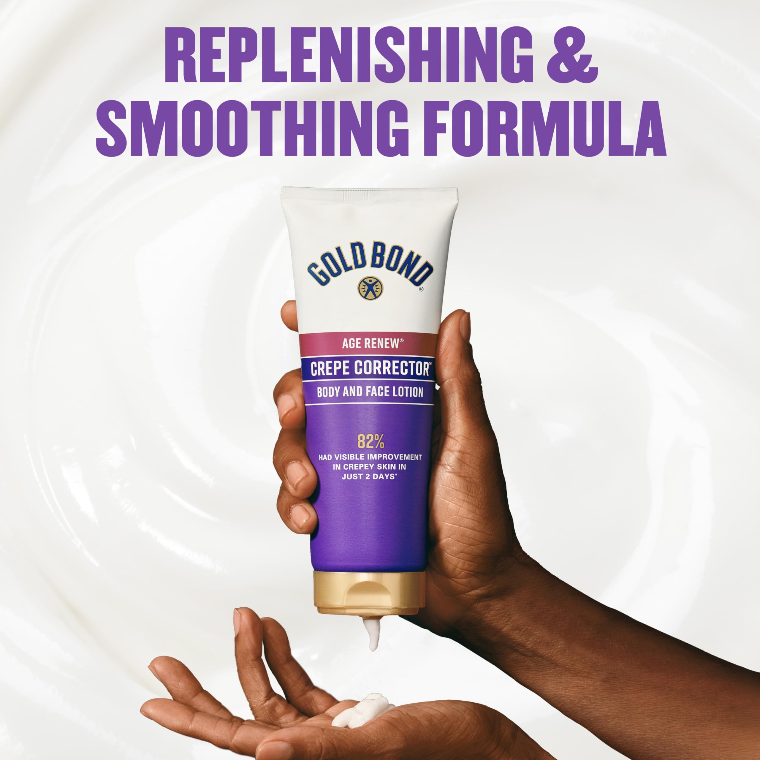 Gold Bond Age Renew Day & Night Duo Lotion Set for Body & Face, Crepe Corrector Lotion, Visibly Firms Skin Retinol Overnight Lotion, Visibly Smooths Skin, 8.6 oz.