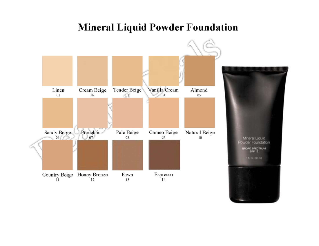 Beauty Deals Mineral Liquid Powder Foundation Broad Spectrum SPF 15 (Natural Beige)
