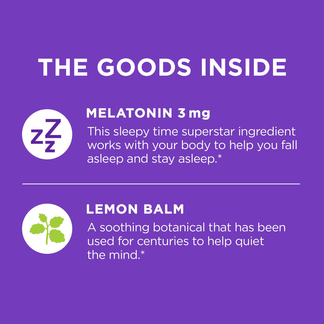 OLLY Sleep Fast Dissolves, 3mg Melatonin, Lemon Balm, Strawberry Flavor, 30 Day Supply - 30 Count