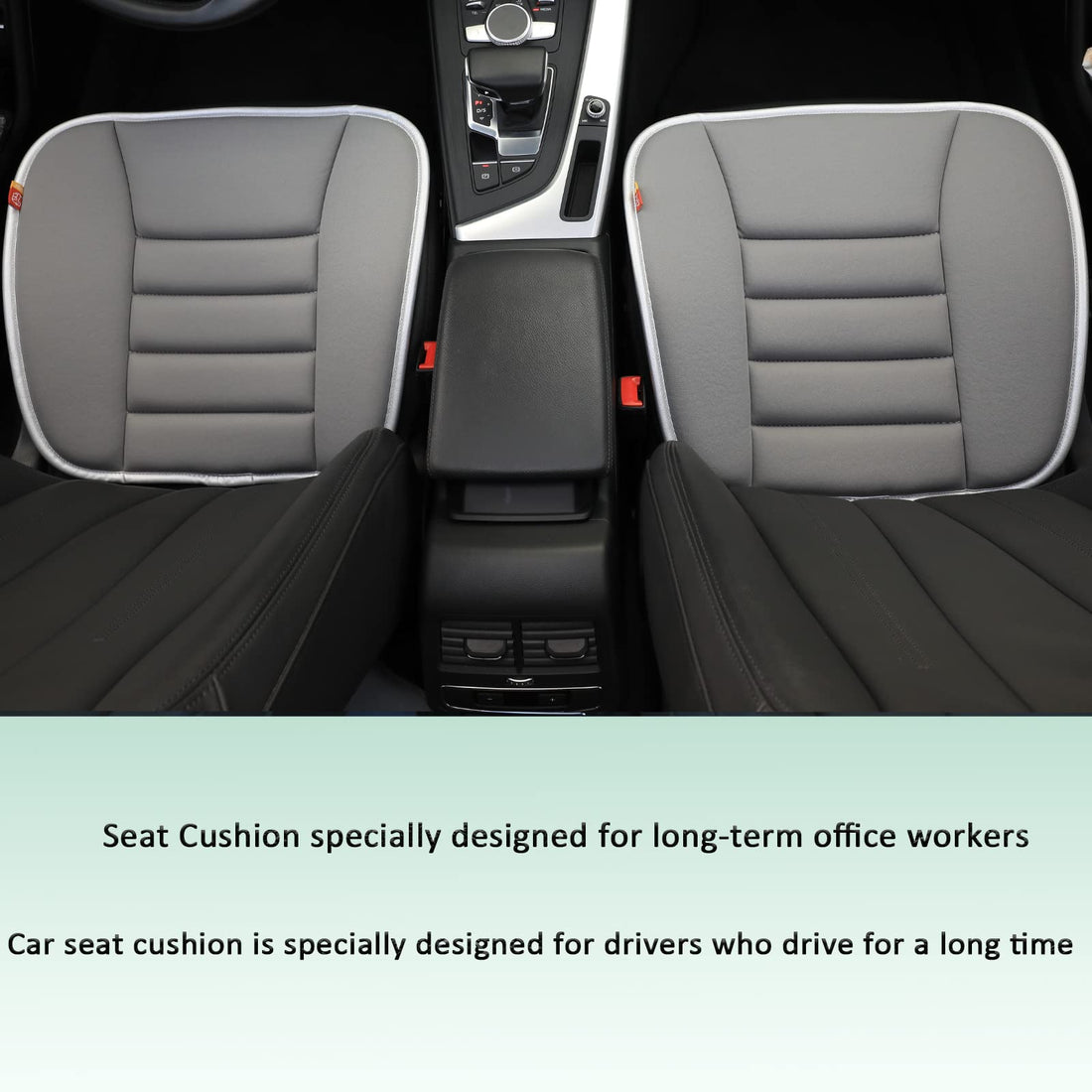 RaoRanDang Car Seat Cushion Pad for Driving Seat Cushions for Office Chairs/Truck Memory Foam Seat Cushion Comfortable and Durable, Gray