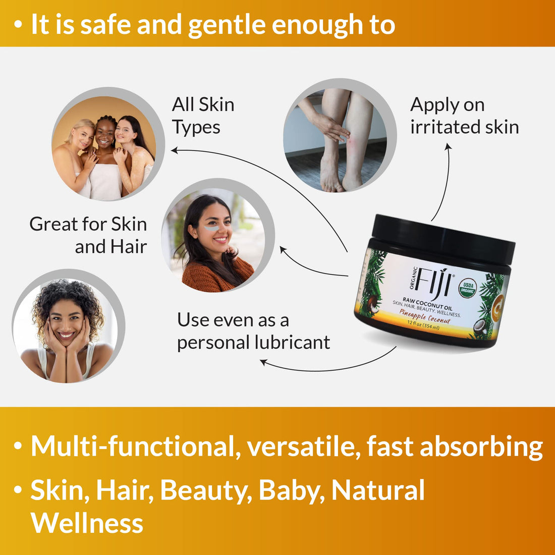 Organic Fiji Moisturizer, Pineapple Coconut, 12-Ounces