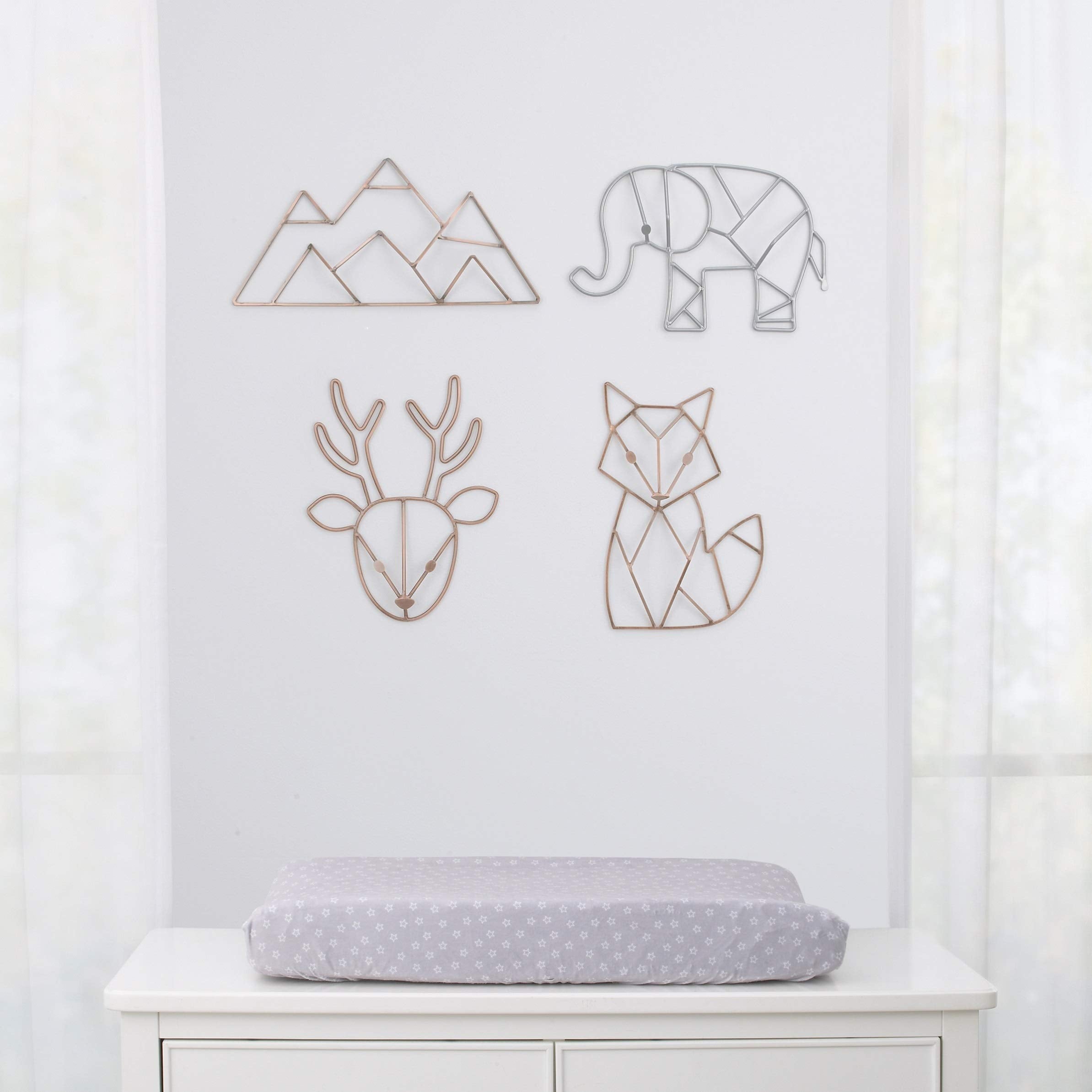 NoJo Mountain Shaped Wire Nursery Wall Decor, Copper Finish