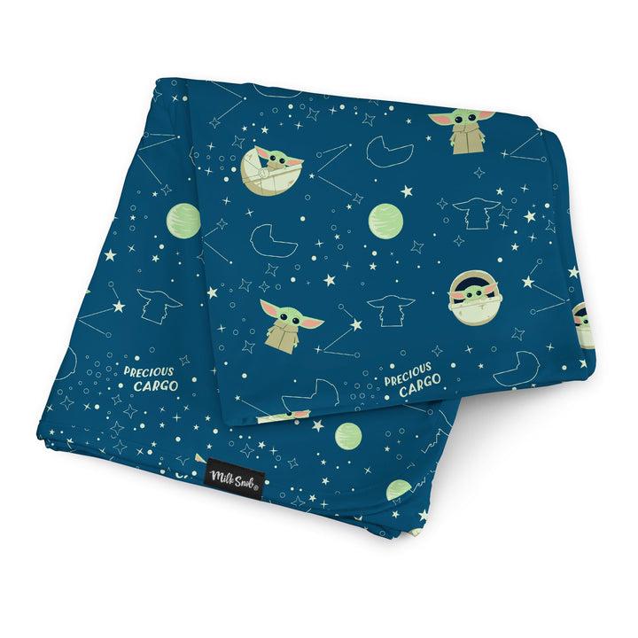 Milk Snob Star Wars The Child Baby Boy and Girl Swaddle Blanket, Soft Receiving, Security Bed and Play Blanket, Toddler and Infant Baby Bedding Registry and Shower Gifts, Newborn Essentials, 35x35