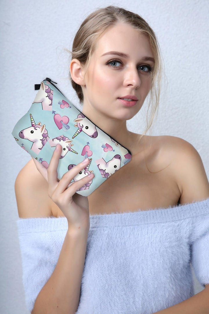 Unicorn Makeup Bag,Deanfun 3pcs/set Super Funny 3D Printing women cosmetic bag Multifuncition Pencil Holder (HZBTZ4)