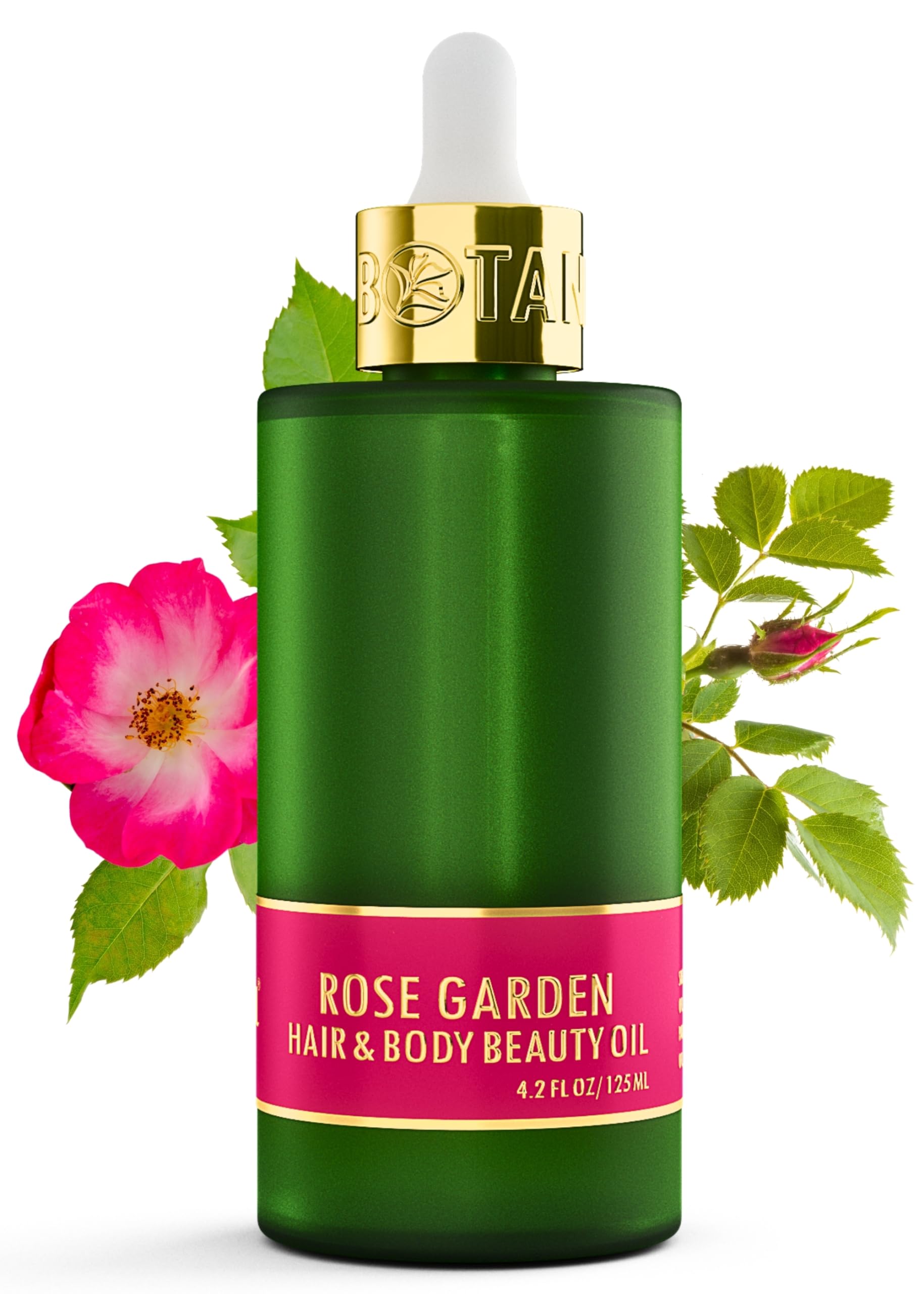 Botanical Nourishing Oil for Body & Hair | Rose Garden | Organic, Pure, Natural Skincare (4.2 fl oz | 125 ml)