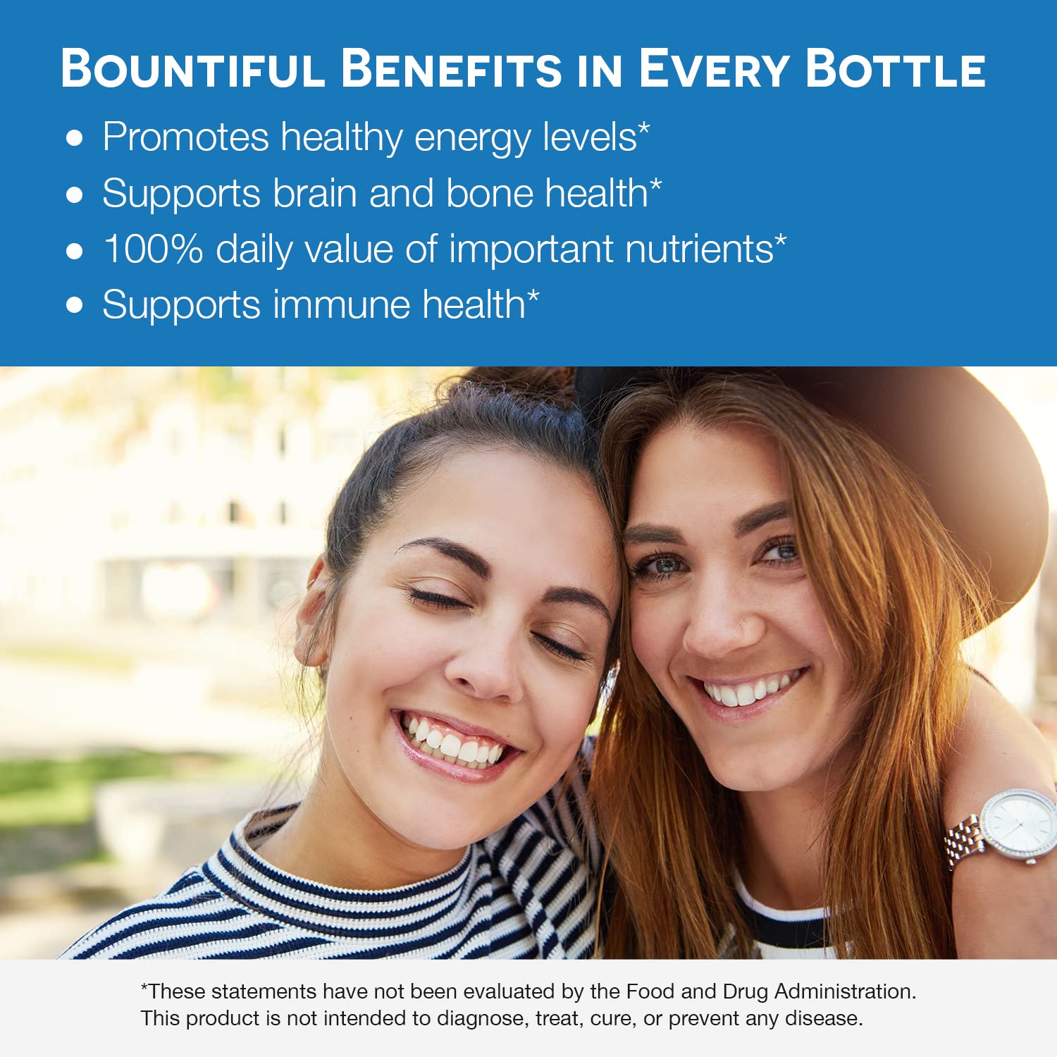 EZ Melts Dissolvable Multivitamin with Iron for Women and Men, Sugar-Free, 1-Month Supply