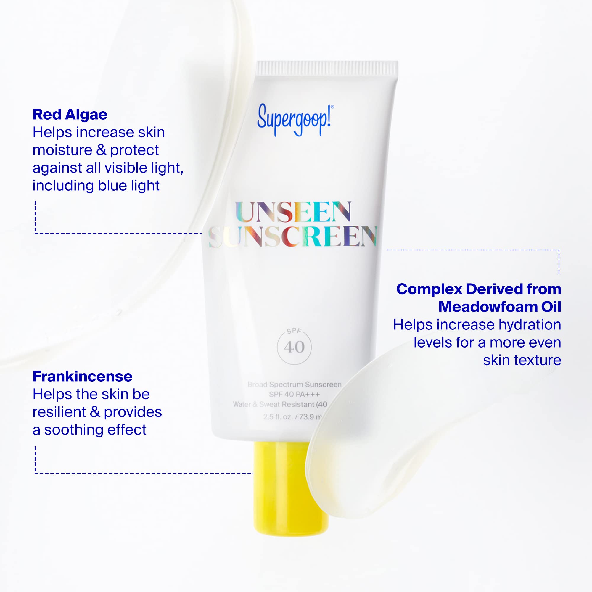 Supergoop! Unseen Sunscreen - SPF 40 - Invisible, Broad Spectrum Face Sunscreen + Makeup-Gripping Primer - Weightless, Scentless, Oil Free - For All Skin Types & Skin Tones - 0.5 fl oz