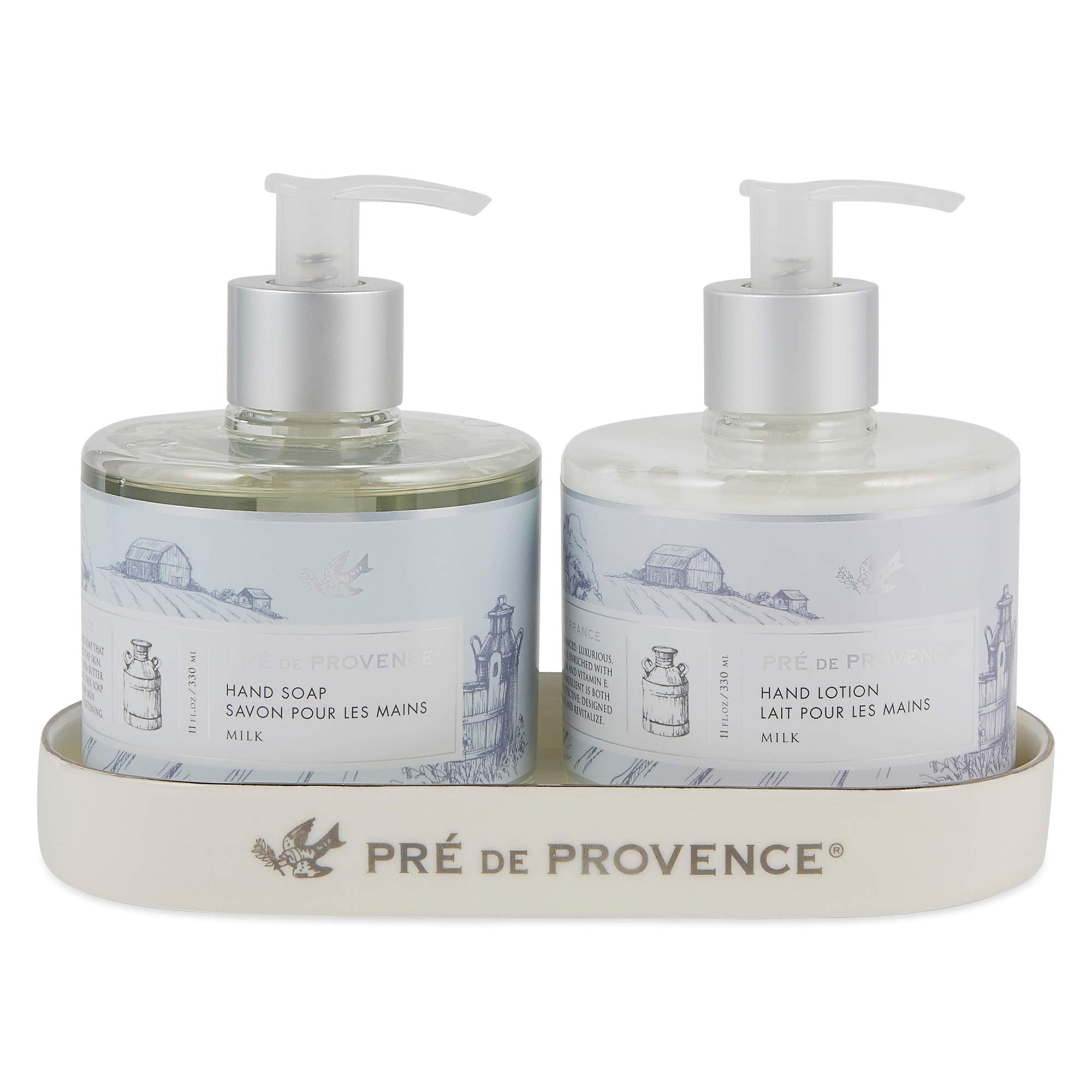 Pre de Provence Collection Shea Butter Enriched Soothing & Moisturizing, Liquid Soap, 11 fl oz, Milk