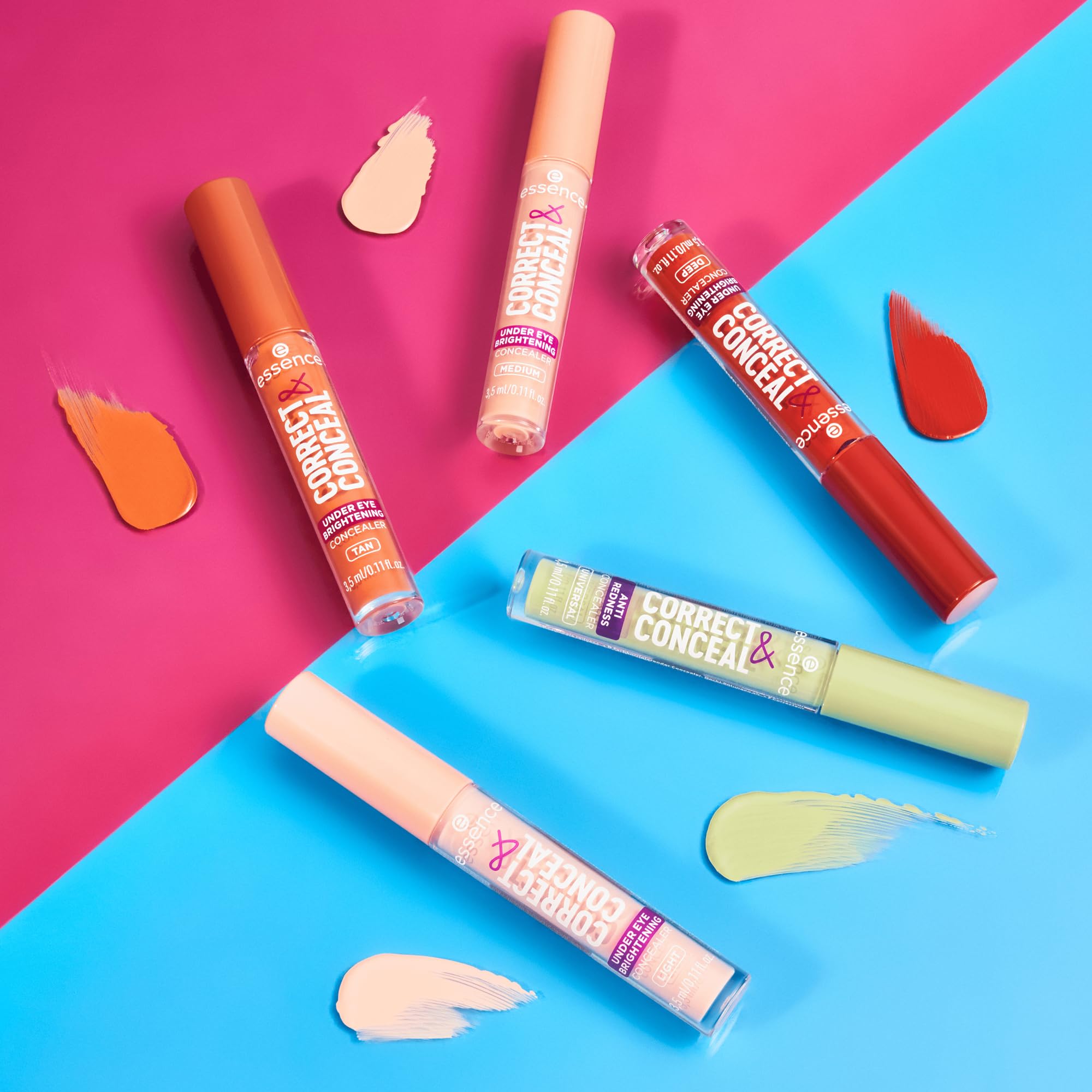 essence | Correct & Conceal Under Eye Brightening Concealer | Easy Application, Lightweight, Buildable, Infused with Aloe Vera | Vegan & Cruelty Free (20 | Medium)