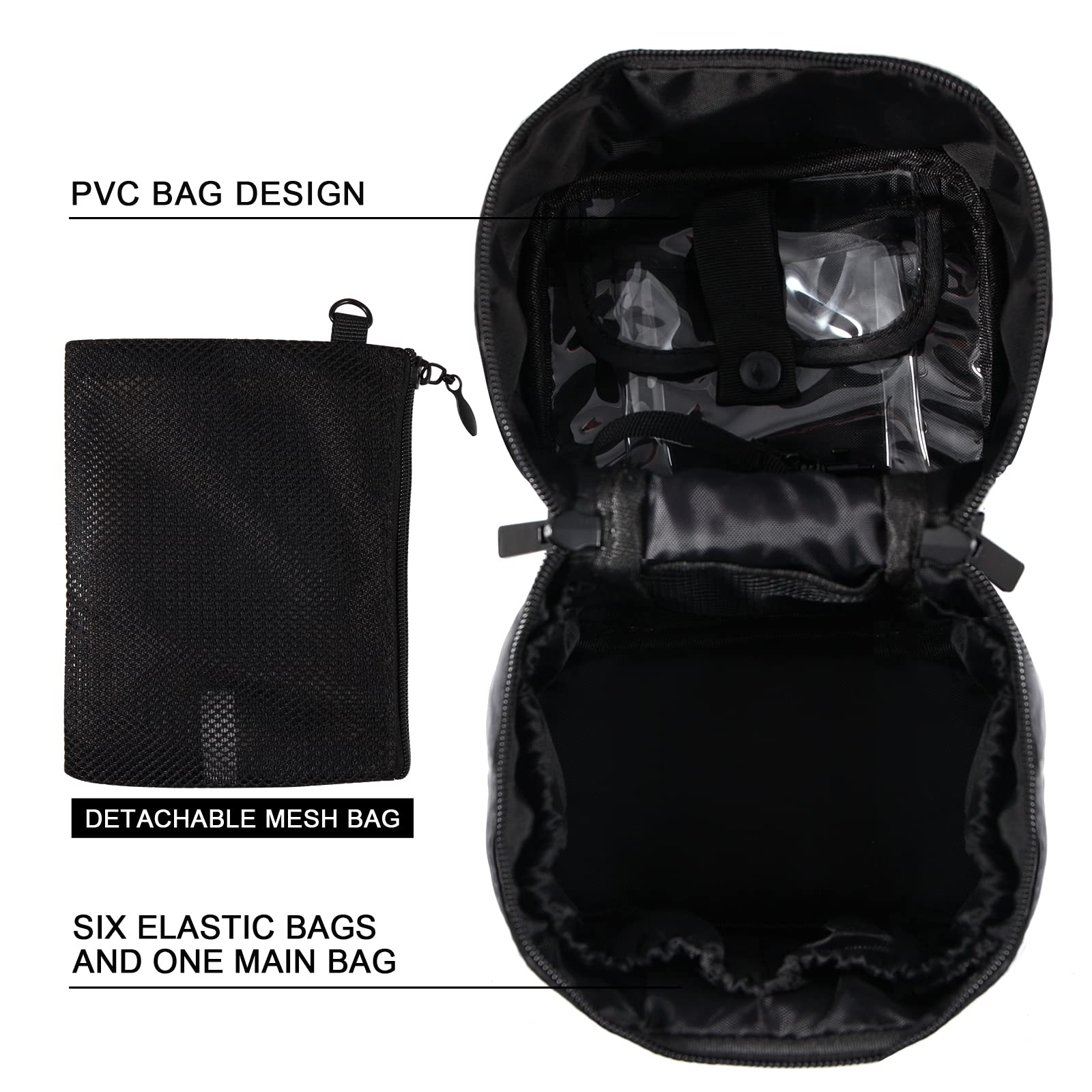 Bysiter Black: Makeup Brush Organizer Artist Makeup Bag Brushes Set Case Professional Travelling Brush Pen Pencil Holder Make Up Cup Storage Organizer Case Pencil Pouch Cosmetic Bag for T