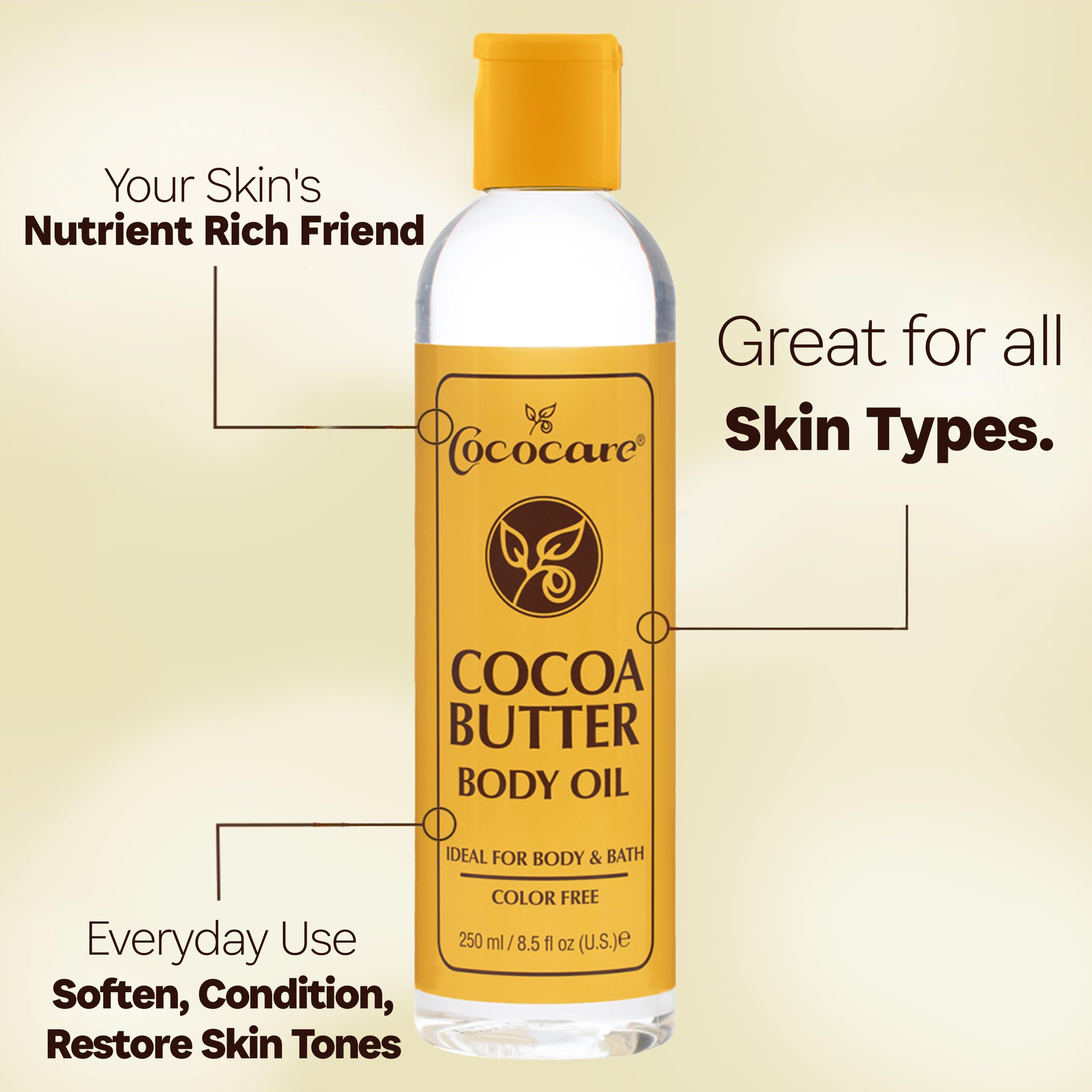Cococare Cocoa Butter Body Oil - 8.5 Oz 2 Pack (image may vary)