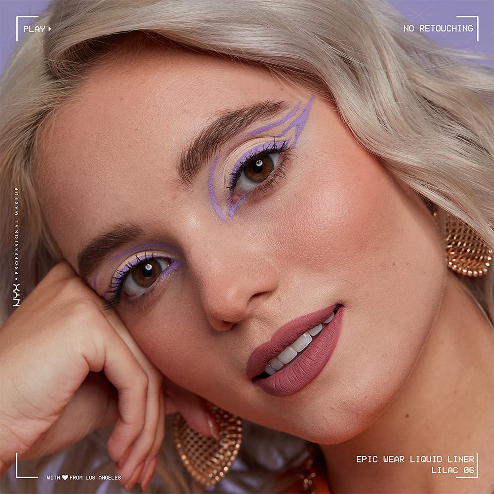 NYX PROFESSIONAL MAKEUP Epic Wear Liquid Liner, Long-Lasting Waterproof Matte Eyeliner - Lilac