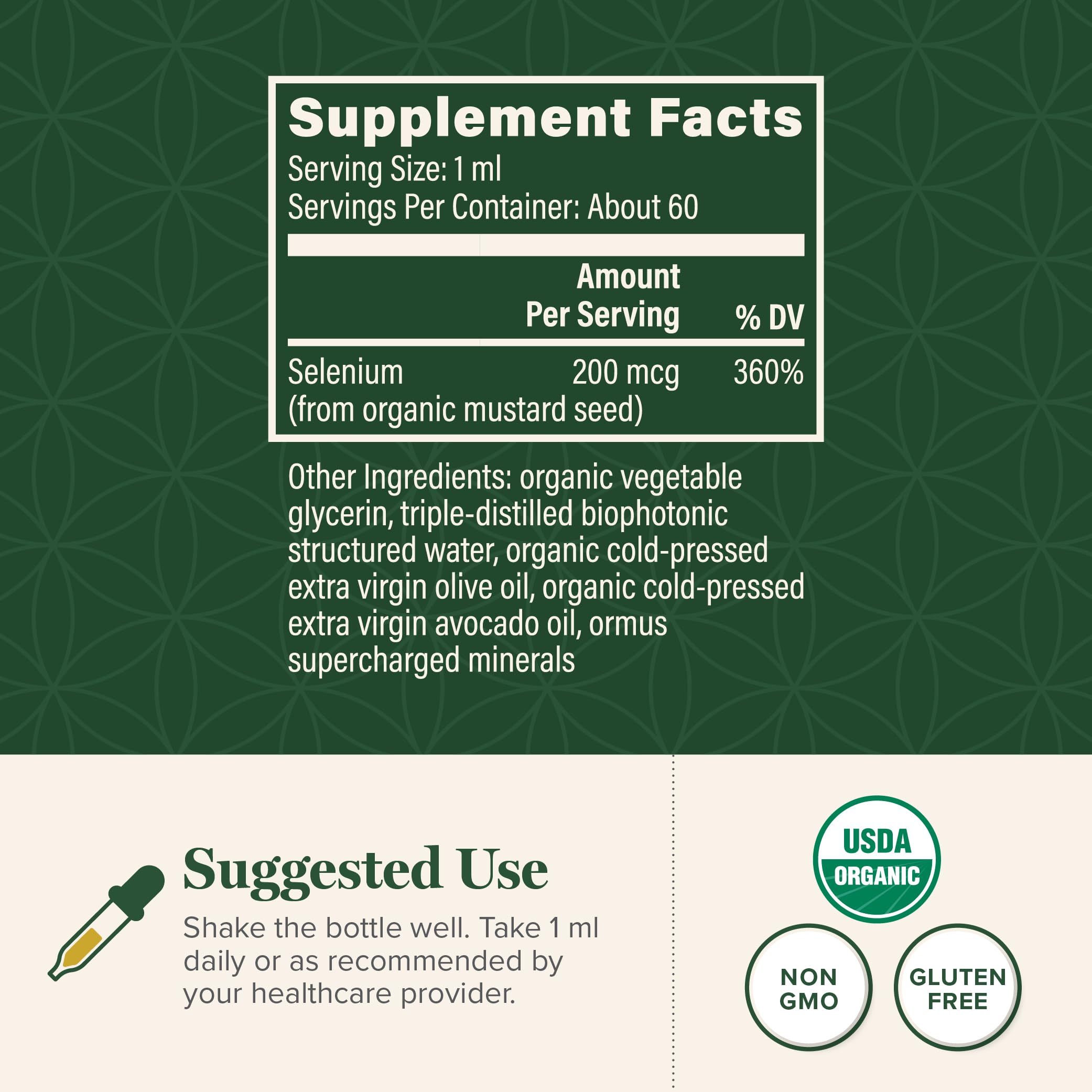 Global Healing Center - Selenium 200mcg, Selenium Supplement Drops with Organic Ingredients, Antioxidants for Thyroid and Immune Support, Non-GMO & Gluten-Free, for Men & Women - 2 Fl Oz