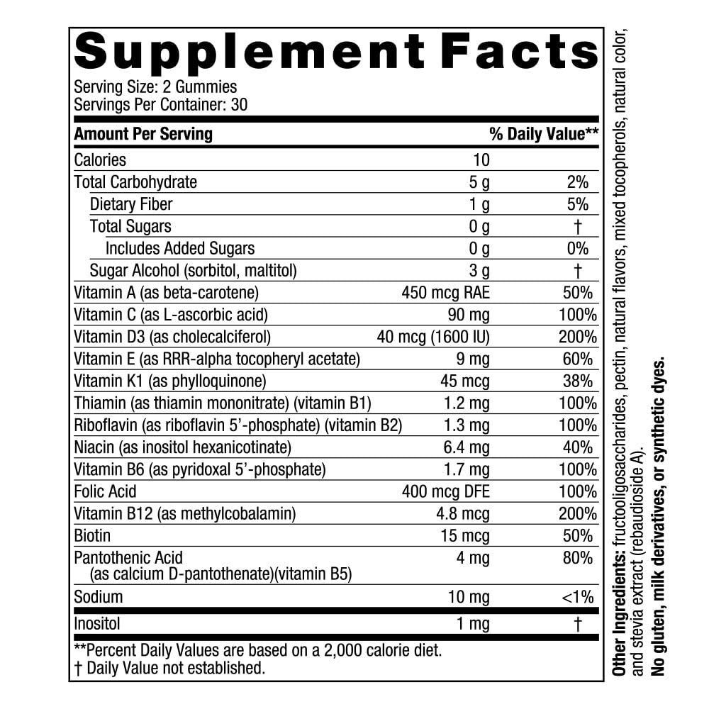 Nordic Naturals Zero Sugar Multi Gummies - Vegetarian Multivitamin Supplement - Passionfruit Mango - 60 Pectin-Based Gummies - 12 Essential Vitamins for Adults - Non-GMO - 30 Servings