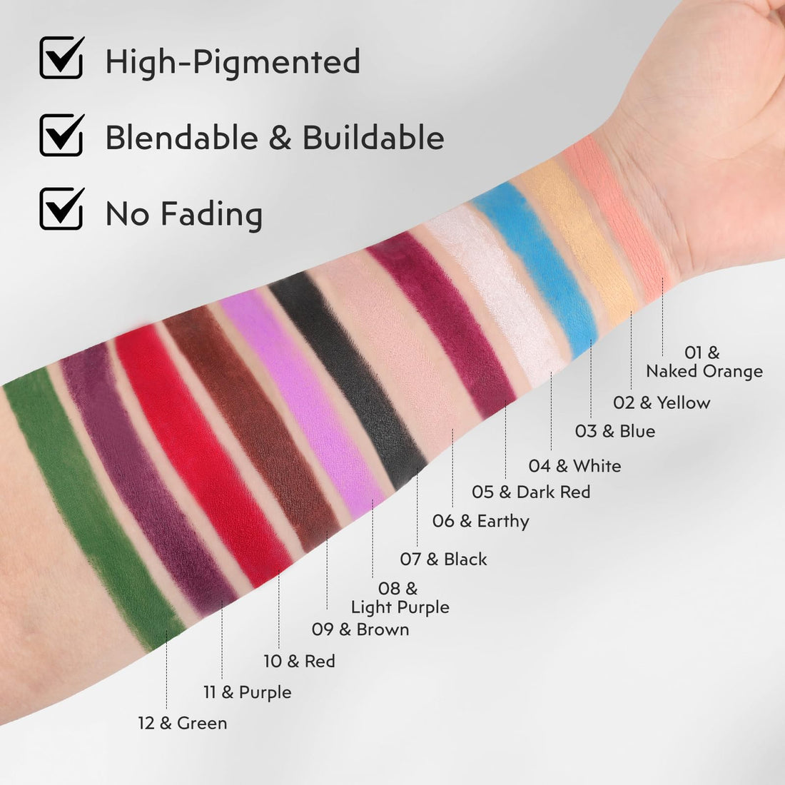 FIVEFULU Red Blue White Face Paint Halloween Makeup Kit, Matte Lipstick Set Eye Black Stick, Usa Themed Accessories Flag Color, Body Paint Face Makeup for Halloween Clown Harley Quinn Joker Makeup