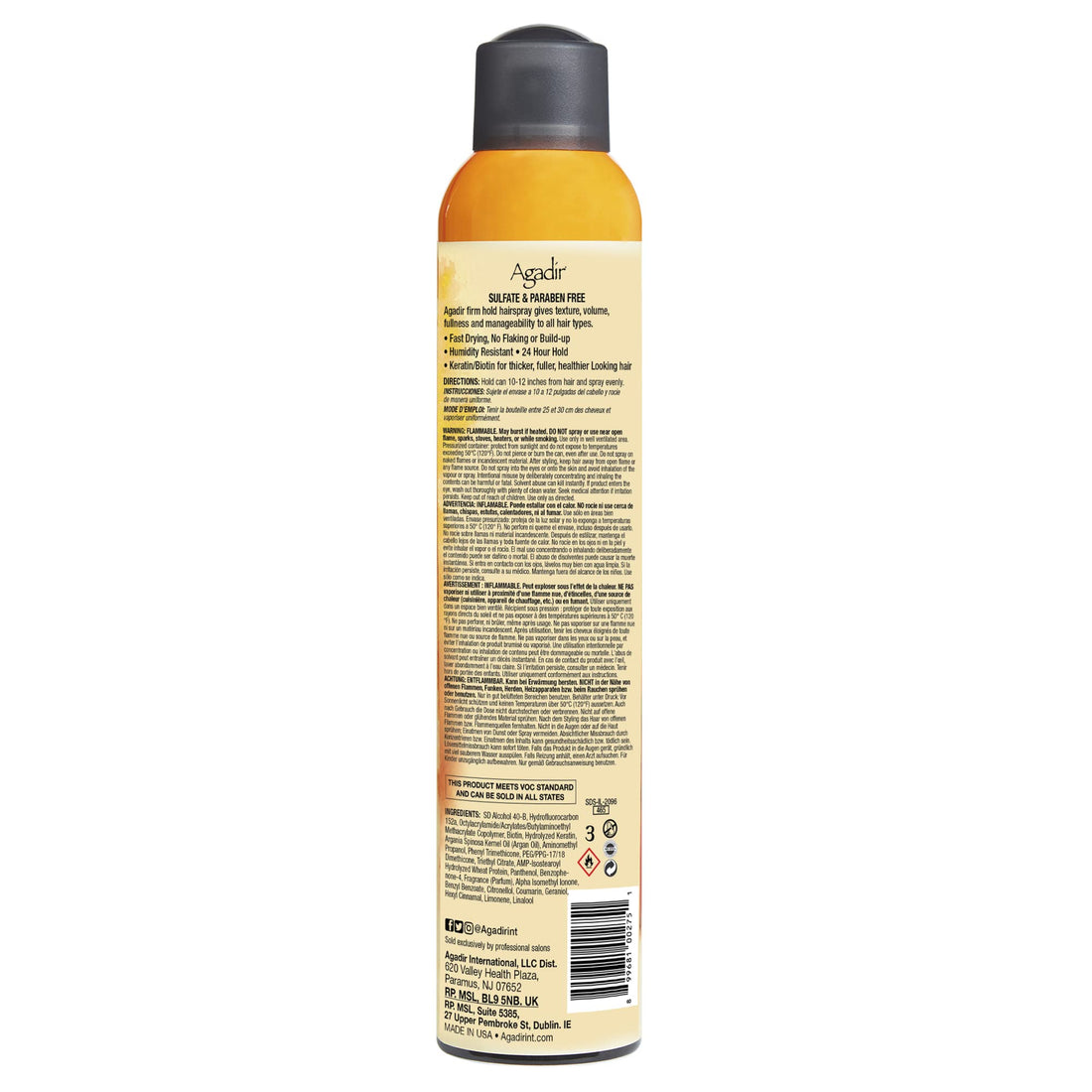 AGADIR Volumizing Firm Hold Hair Spray, 10.5 oz