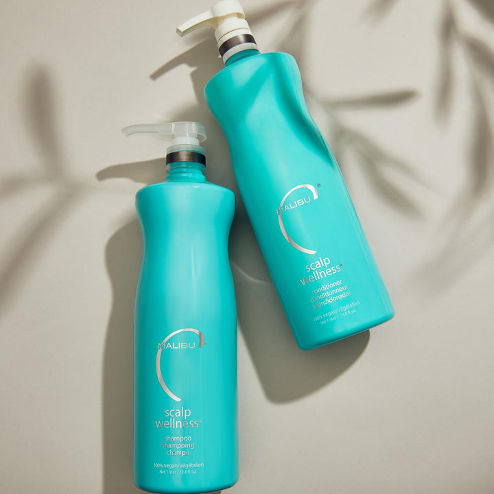Malibu C Scalp Wellness Shampoo and Conditioner Set - Nourishing and Restorative Scalp Care for All Hair Types - Gentle Enough for Daily Use - Formulated with Plant Proteins and Vitamin C (33.8 oz)