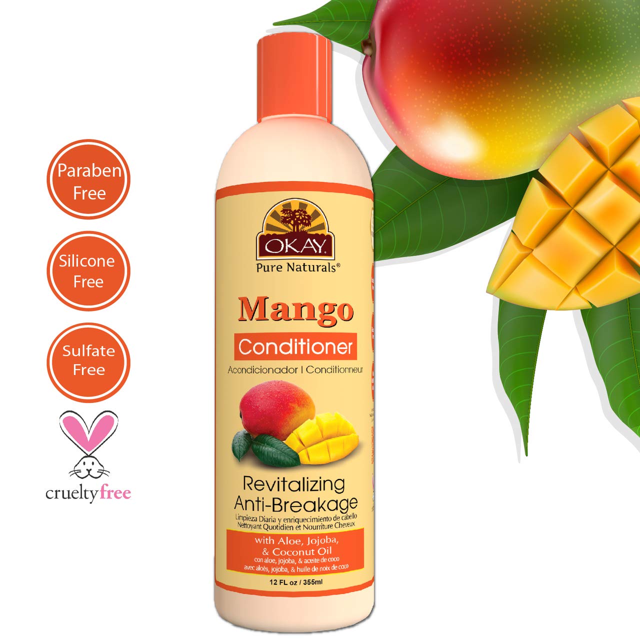 Okay Mango Revitalizing Anti Breakage Conditioner, 12 Ounce