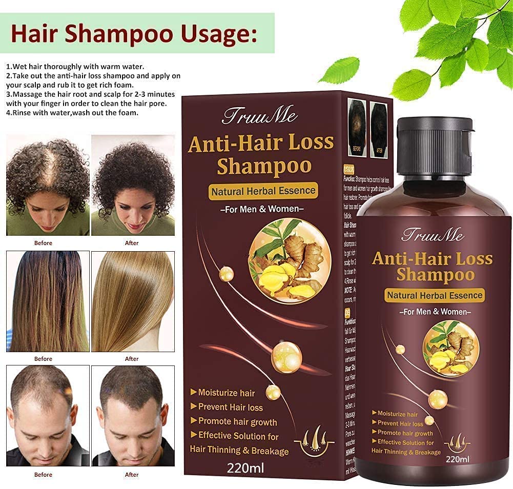 HairÃ‚ GrowthÃ‚ Shampoo, Hair Thickening Shampoo, AntiÃ‚ HairÃ‚ LossÃ‚ Shampoo, Helps Stop Hair Loss, RegrowthÃ‚ HairÃ‚ Shampoo, Grow Hair Fast, Hair Loss Treatment for Men & Women(220mL)