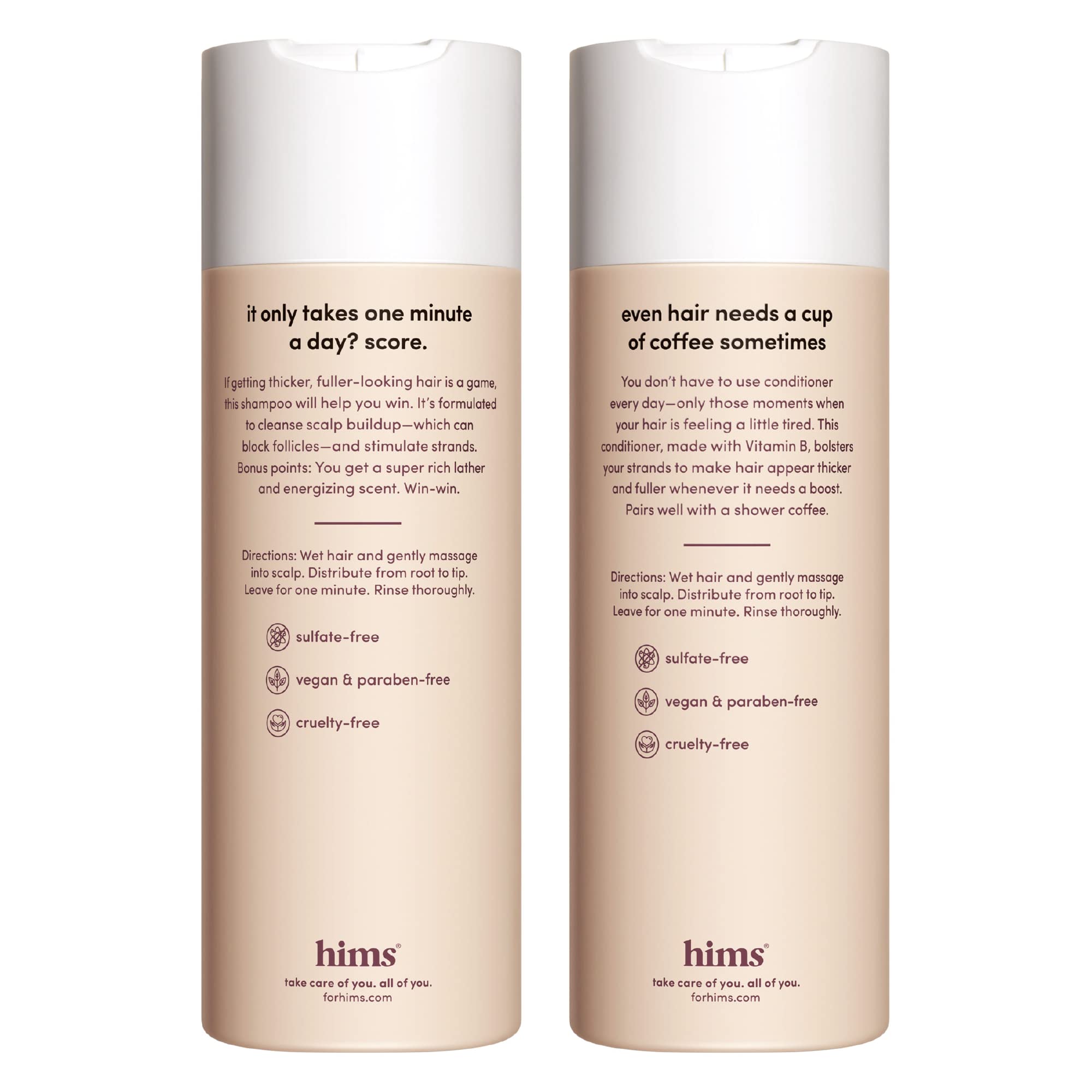 hims Thick Fix Shampoo & Conditioner Set - Thickening Shampoo and Conditioner with Saw Palmetto and Niacinamide - No Parabens or Sulfates, Vegan and Cruelty Free - Eucalyptus Grove - 2 x 6.4 fl oz