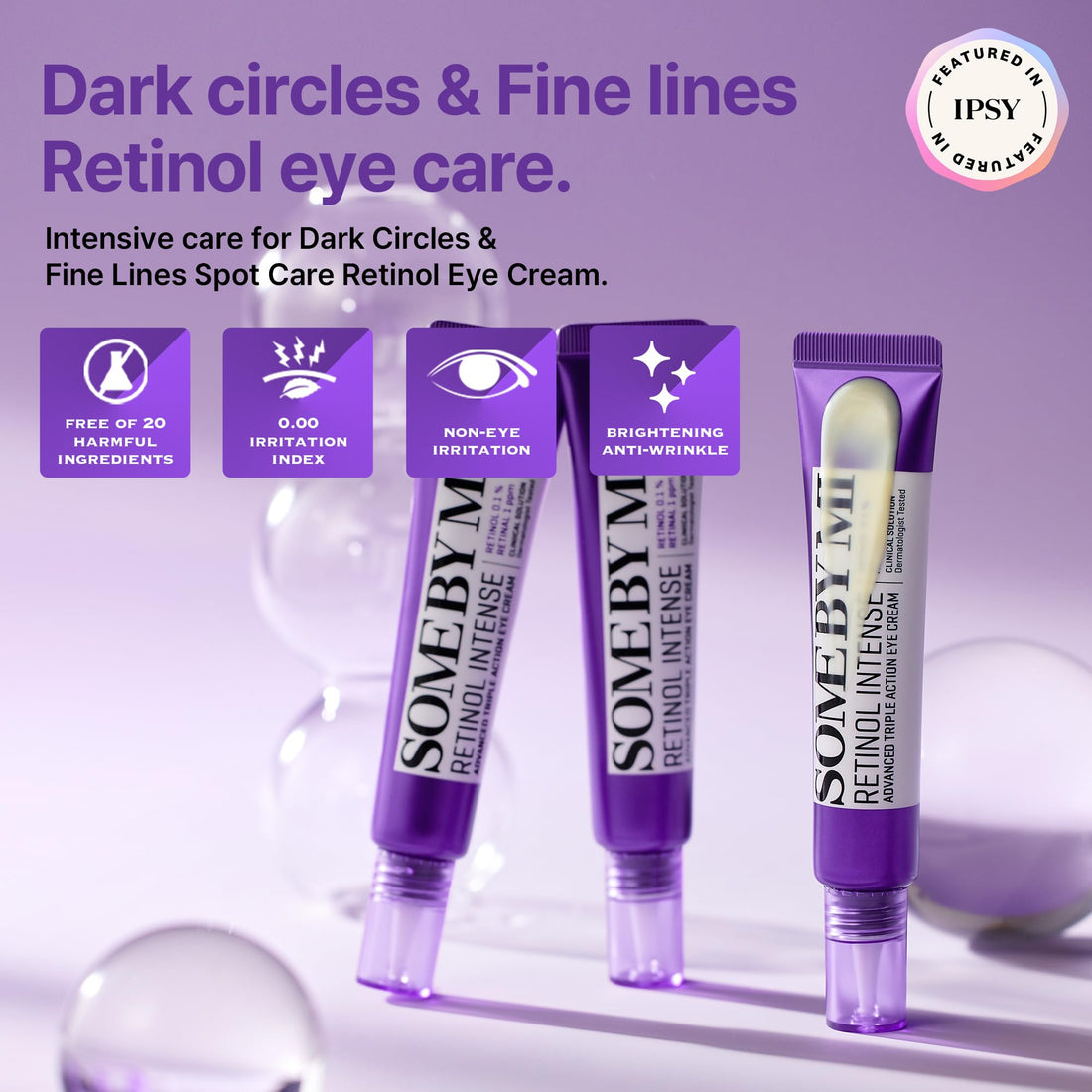 SOME BY MI Retinol Intense Advanced Triple Action Eye Cream - 1.01Oz, 30ml - Mild Korean Under Eye Cream Anti Aging for Dark Circles and Fine Lines - Ideal for Retinol Beginners - Korean Skin Care