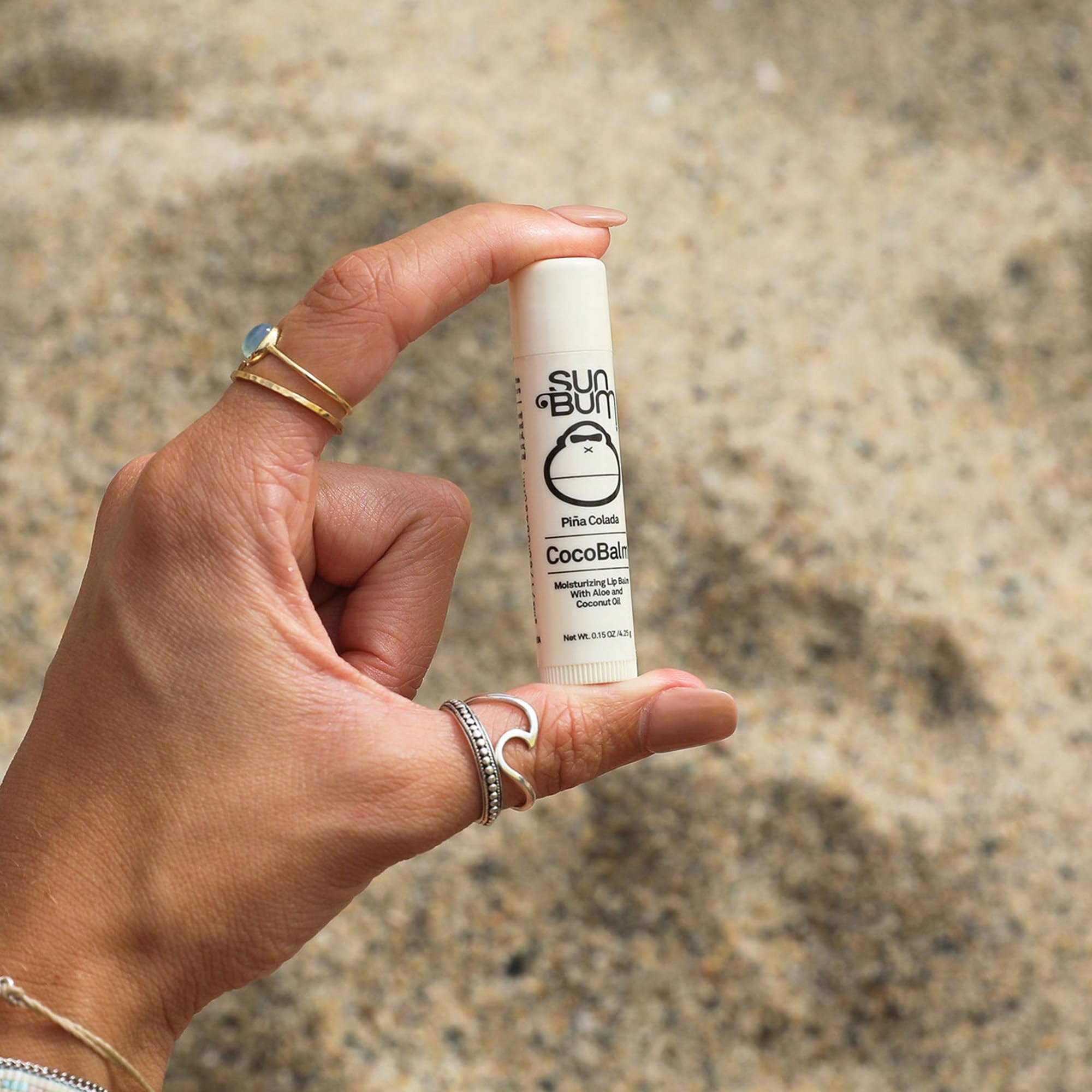 Sun Bum Cocobalm Piña Colada - Hydrating Lip Balm with Coconut Oil and Aloe Vera - 0.15 oz Stick