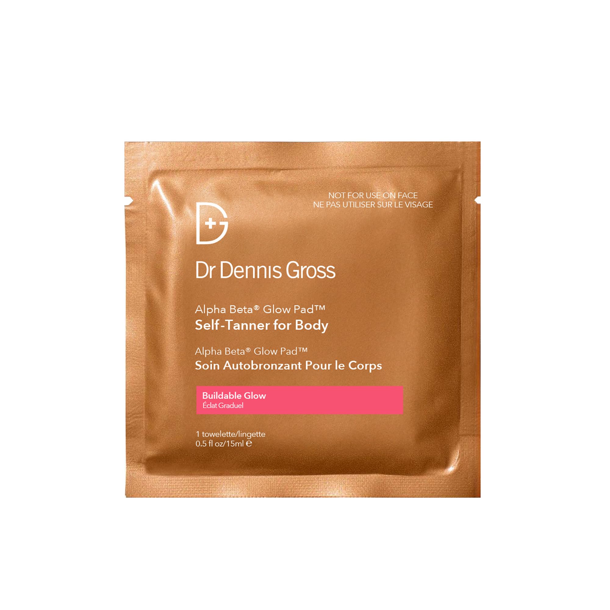 Dr. Dennis Gross Glow Pad Self-Tanner for Body – Exfoliating & Anti-Aging Towelette with AHAs & BHAs, Buildable Natural Glow, Hydrating & Streak-Free Application, 8 Towelettes