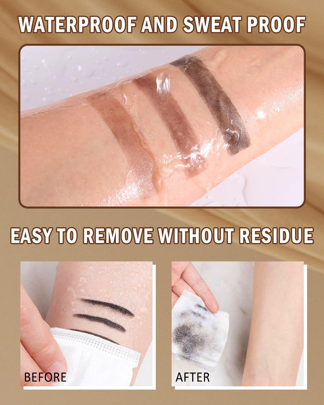 Eyebrow Powder Makeup Kit-3 Colors Eye Brow Tinting Powder Palette for Women Eyebrows Long-Lasting Waterproof, Dark Light Black Brown Brow Filler, Enhance & Define Brows, With Mirror, Brow Tool-Set 03