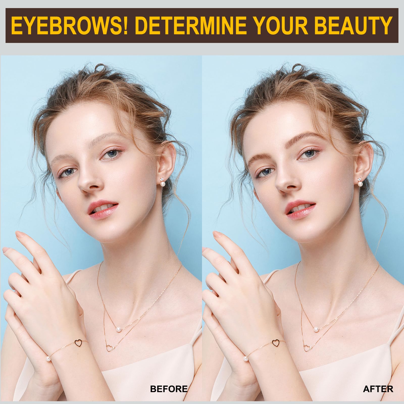 Microblading Eyebrow Pencil - Amazing 2-in-1 Dual-Ended Eyebrow Pen with 2-Fork-Tip and Precise Brush-Tip - Waterproof Eyebrow Pen for Natural Hair-Like Brows That Lasts All Day, Dark Brown