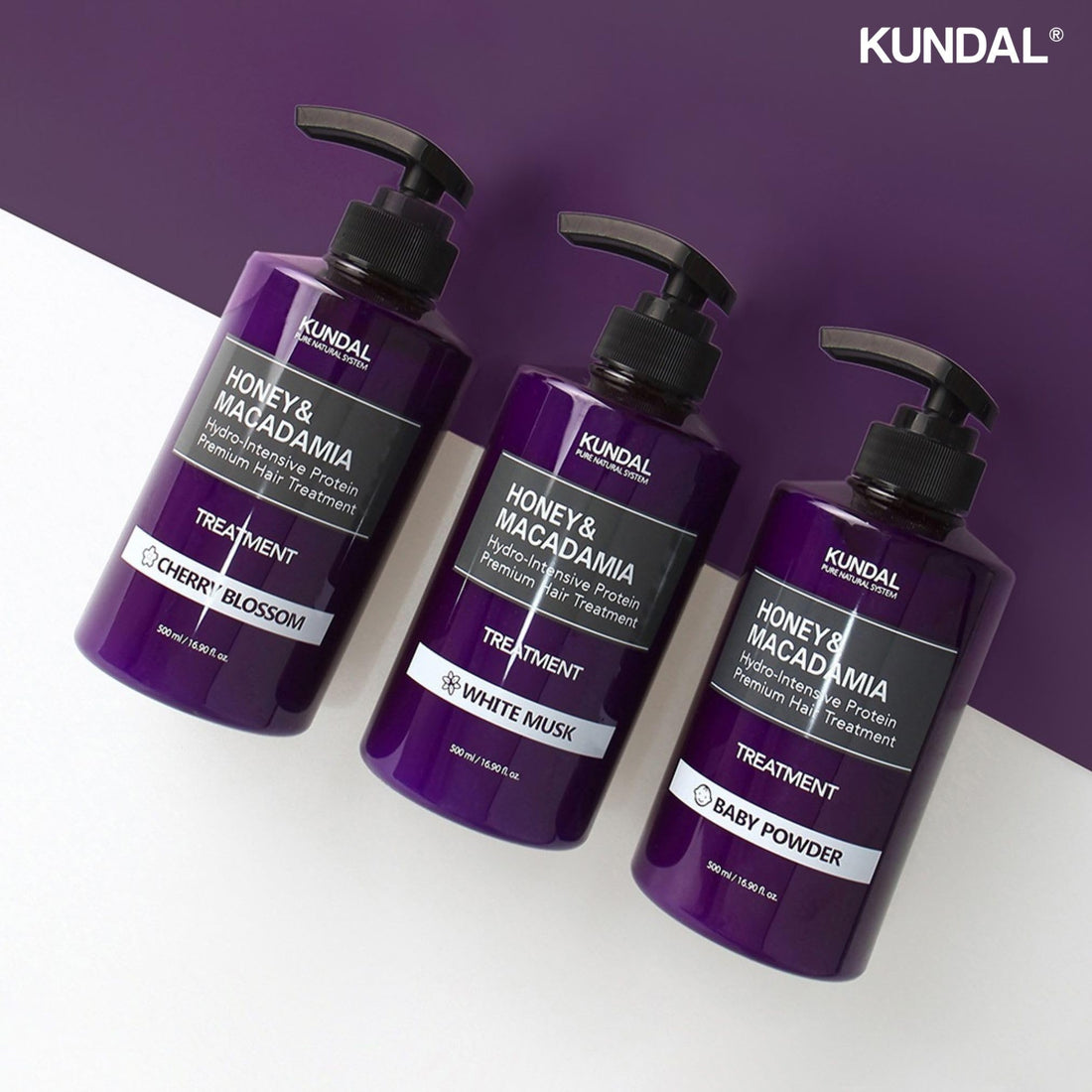 KUNDAL Natural Shampoo and Conditioner Set [White Musk] - Korean Hair Care, Long Lasting Fragrance, Moisturize, Nourish, Frizz Control, Argan & Macadamia Oil, Sulfate-Free 16.9fl oz (Pack of 2)
