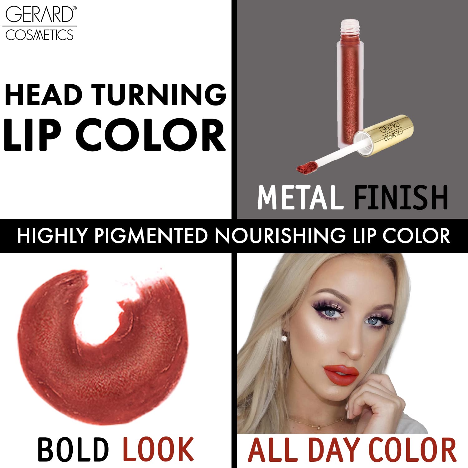 Gerard Cosmetics Metal-Matte Liquid Lipstick -Cherry Bomb