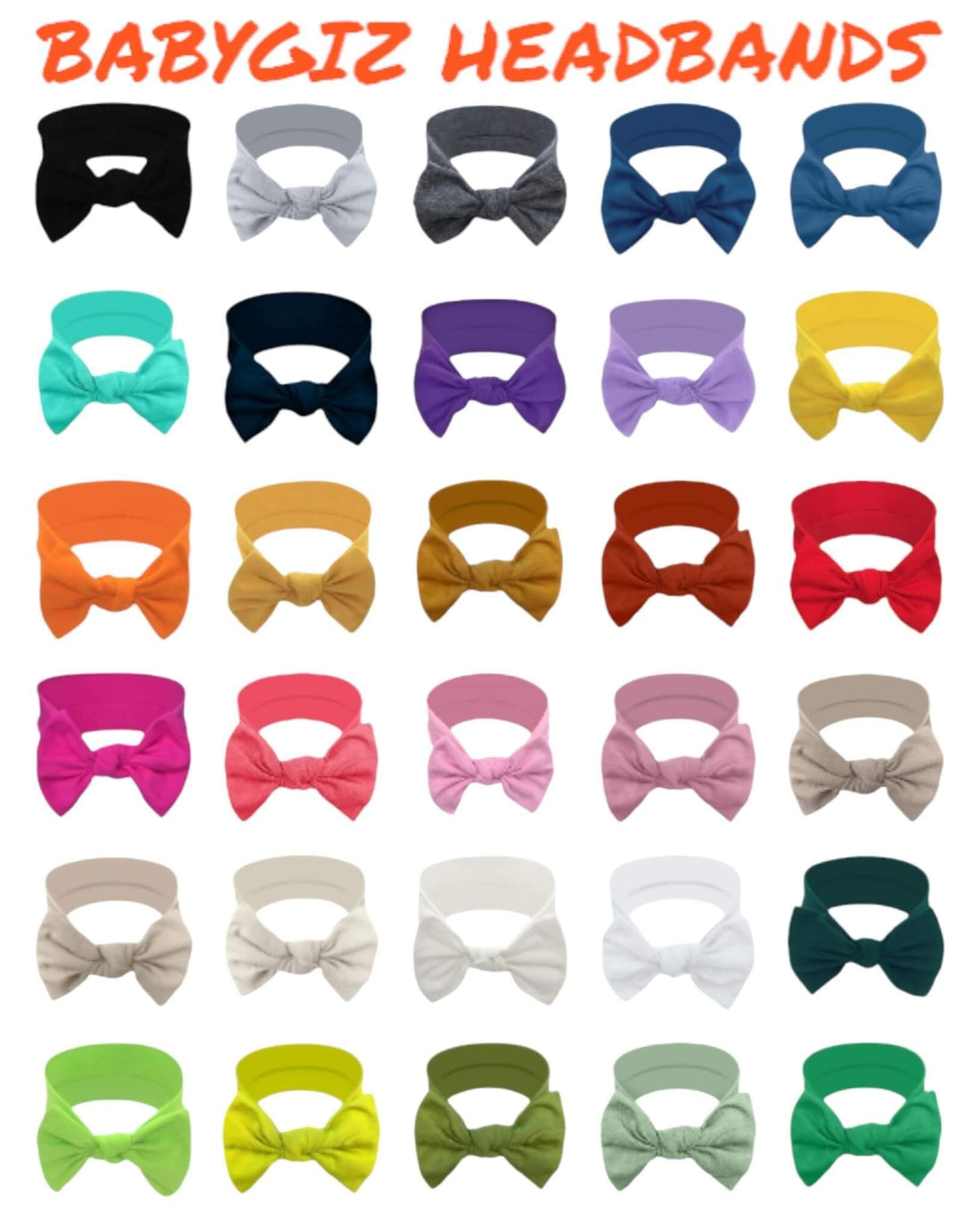 BABYGIZ Baby Girl Headbands-Infant,Toddler Cotton Handmade Hairbands with Bows Child Hair Accessories (Dark Navy Blue)