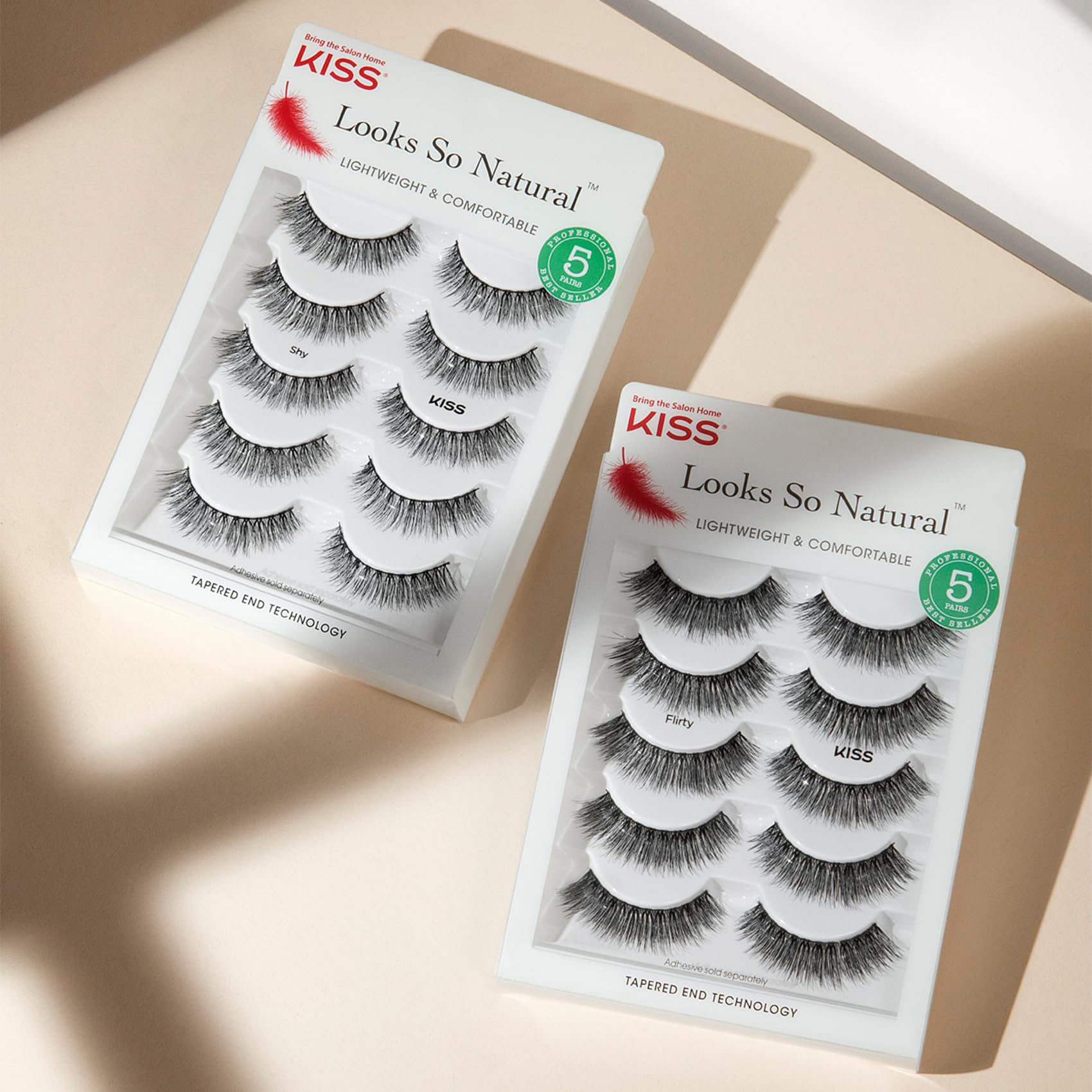 Kiss Looks So Natural Lash Multipack, Shy, 5 Pairs