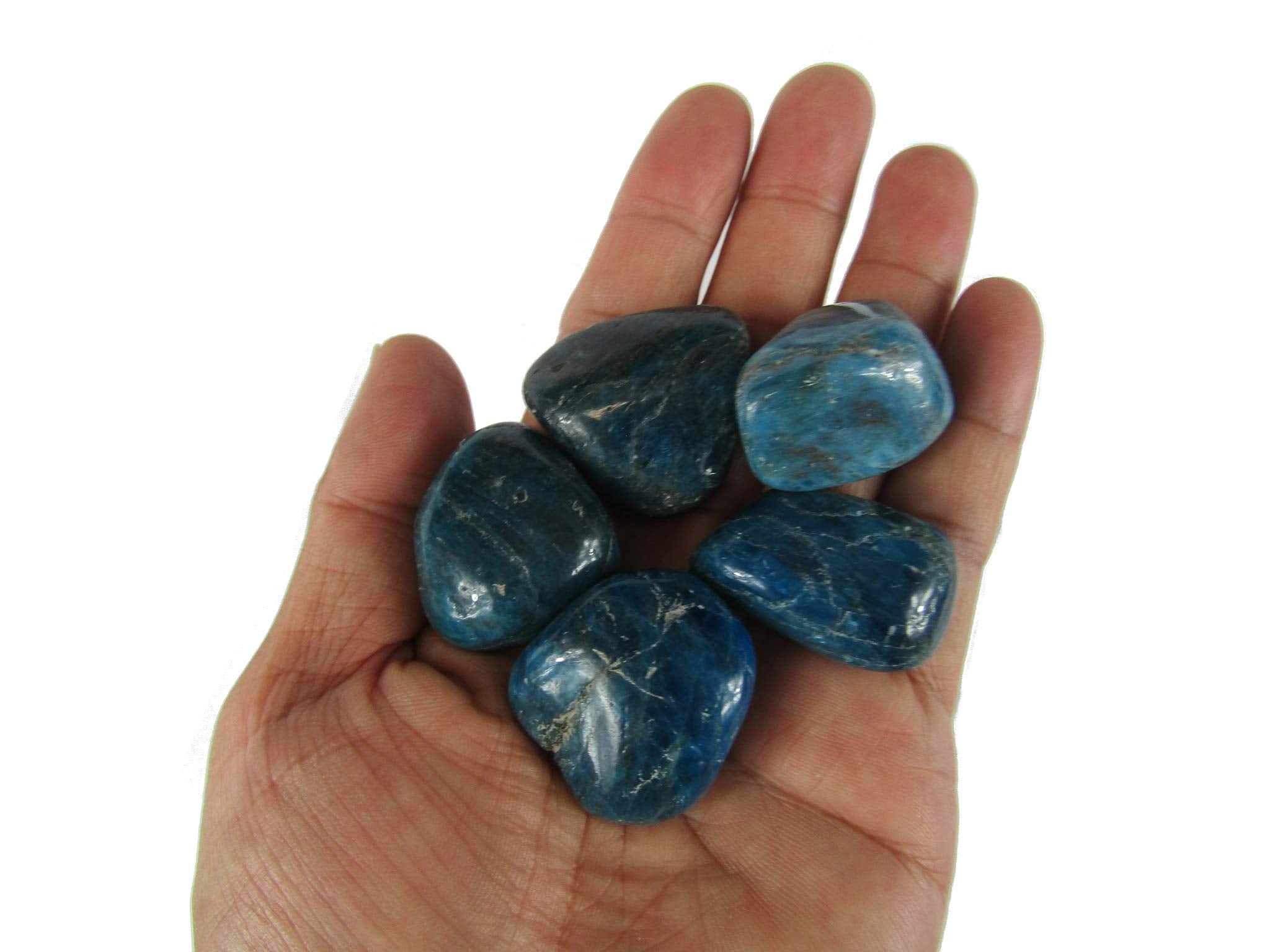 Blue Apatite Extra Grade Tumble Stone (20-25mm) - 5 Pack