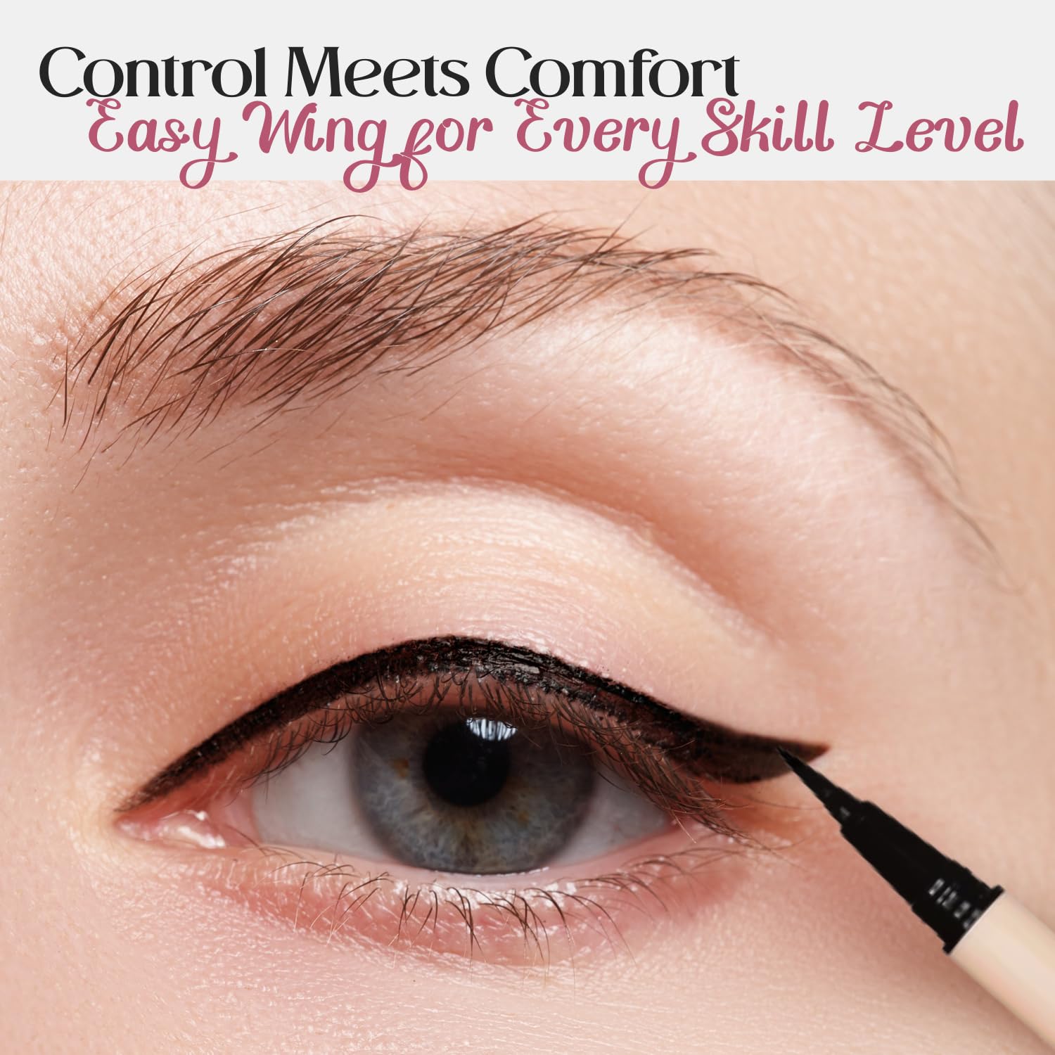 M2U NYC Waterproof Liquid Eyeliner Pen – Up to 24 Hour Wear, Smudge-Proof Black Eye Liner with Bold Pigments -Vegan & Hypoallergenic Formula Infused with Vitamin E