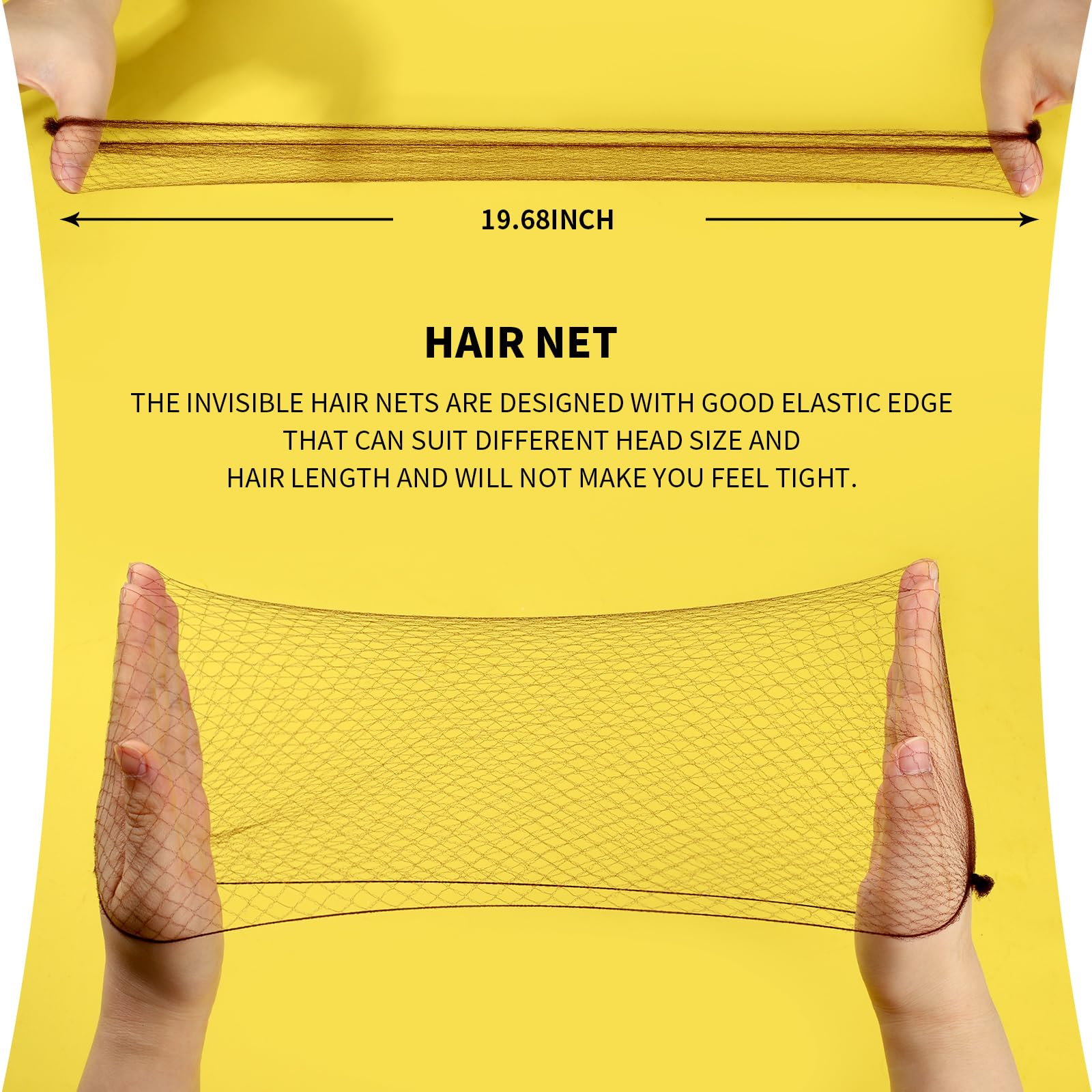 Teenitor 25pcs Mesh Invisible Hair Nets and 20pcs U-shaped Hair Pins, 20 Bobby Pins, 5 Elastic Hair Bands, Ballet Bun Maker and Dance Competitions Hair Styling Tools with Storage Box