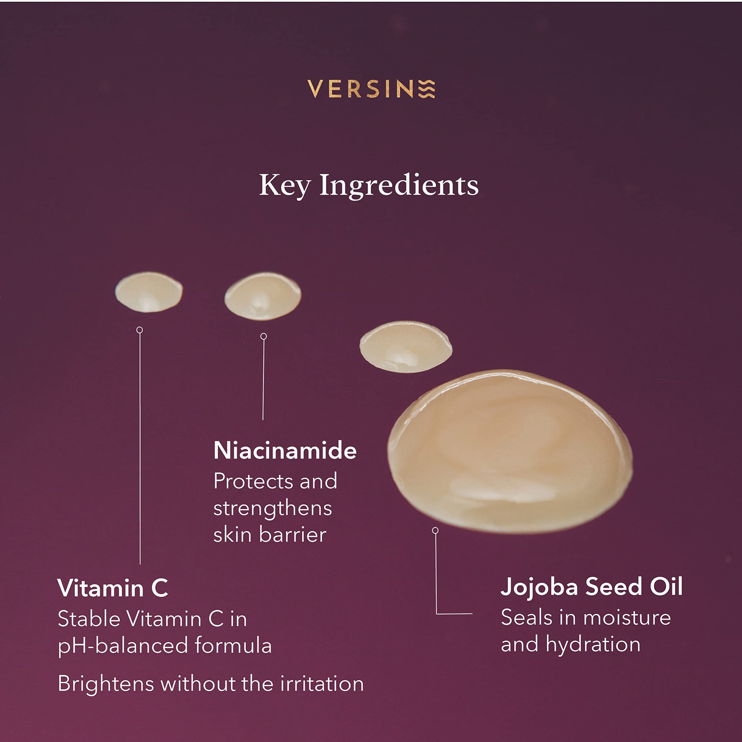 Versine Gentle Actives Face Serum for Normal, Dry, or Sensitive Skin (30ml) | Anti-Aging, Brightening Daily Moisturizer for Women | Safe for Pregnancy, Maternity, Nursing | Clean, Vegan, Cruelty Free