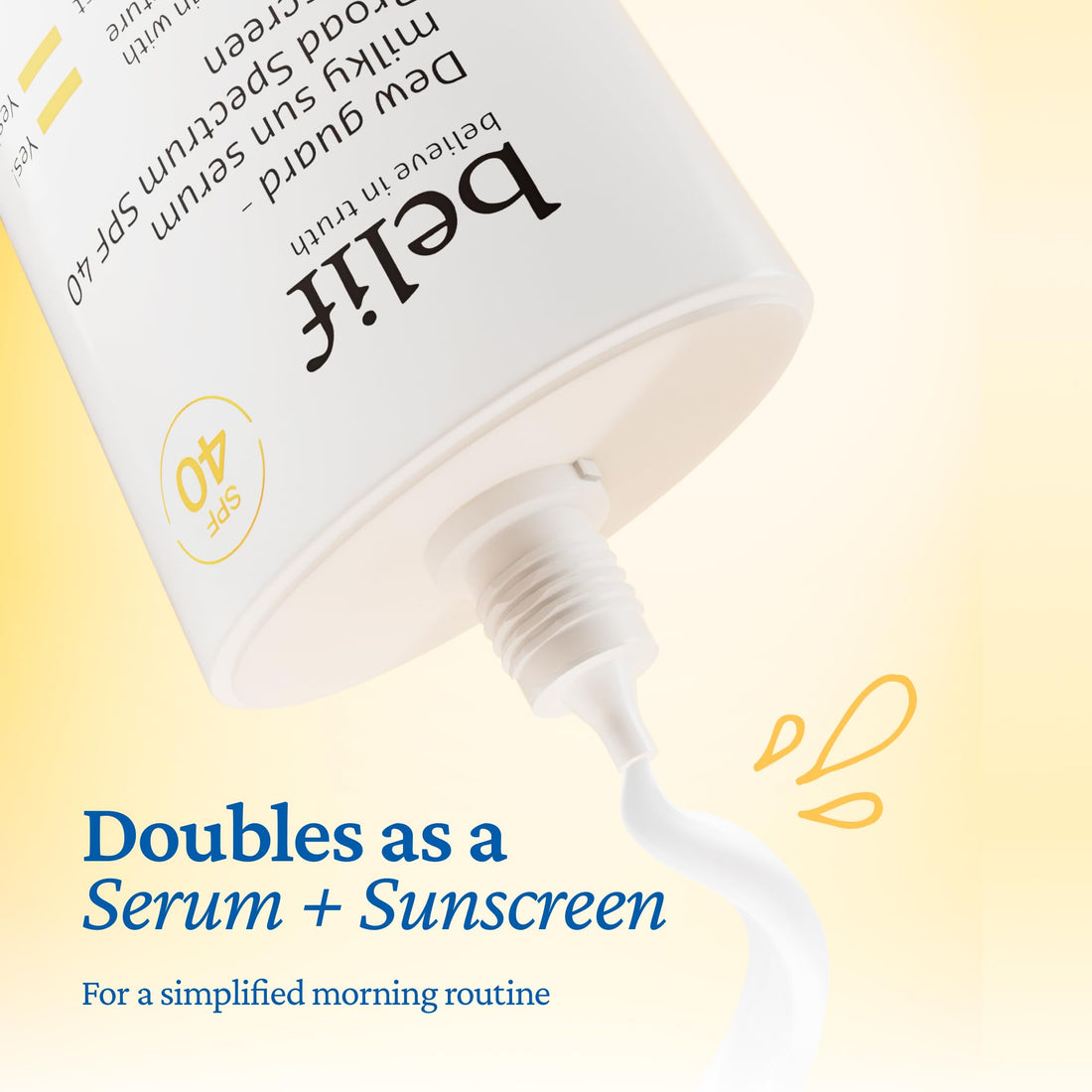 belif Milky Niacinamide Sunscreen SPF 40 – Lightweight & Invisible Sun Serum for Face with 7 Types of Hyaluronic Acid | No White Cast, Non-Comedogenic, Hydrating, Makeup-Gripping Primer (1.69 fl.oz)