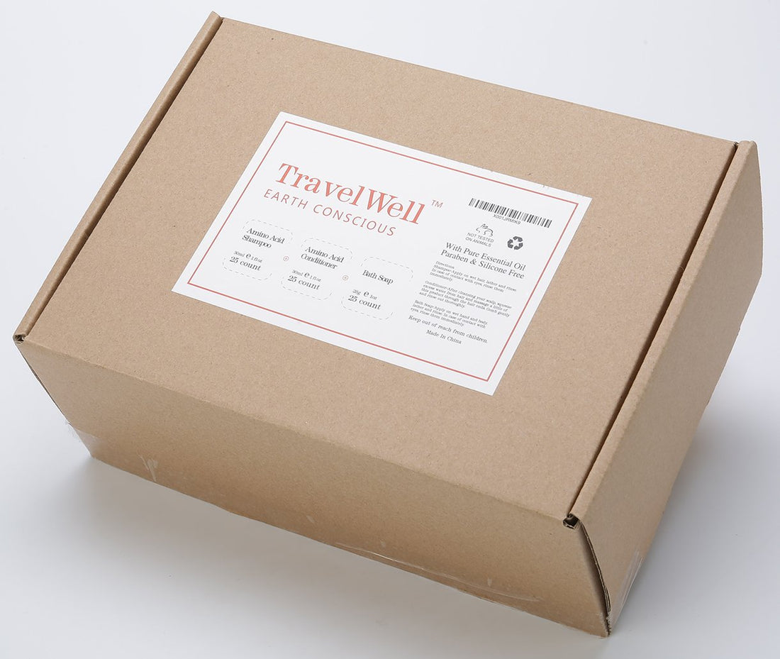 TRAVELWELL Hotel Amenities 30ml Shampoo (25 Bottles) + Conditioner (25 Bottles) + Mini Soap Bars (25 Bars, 28g) | Travel Size Toiletry Set