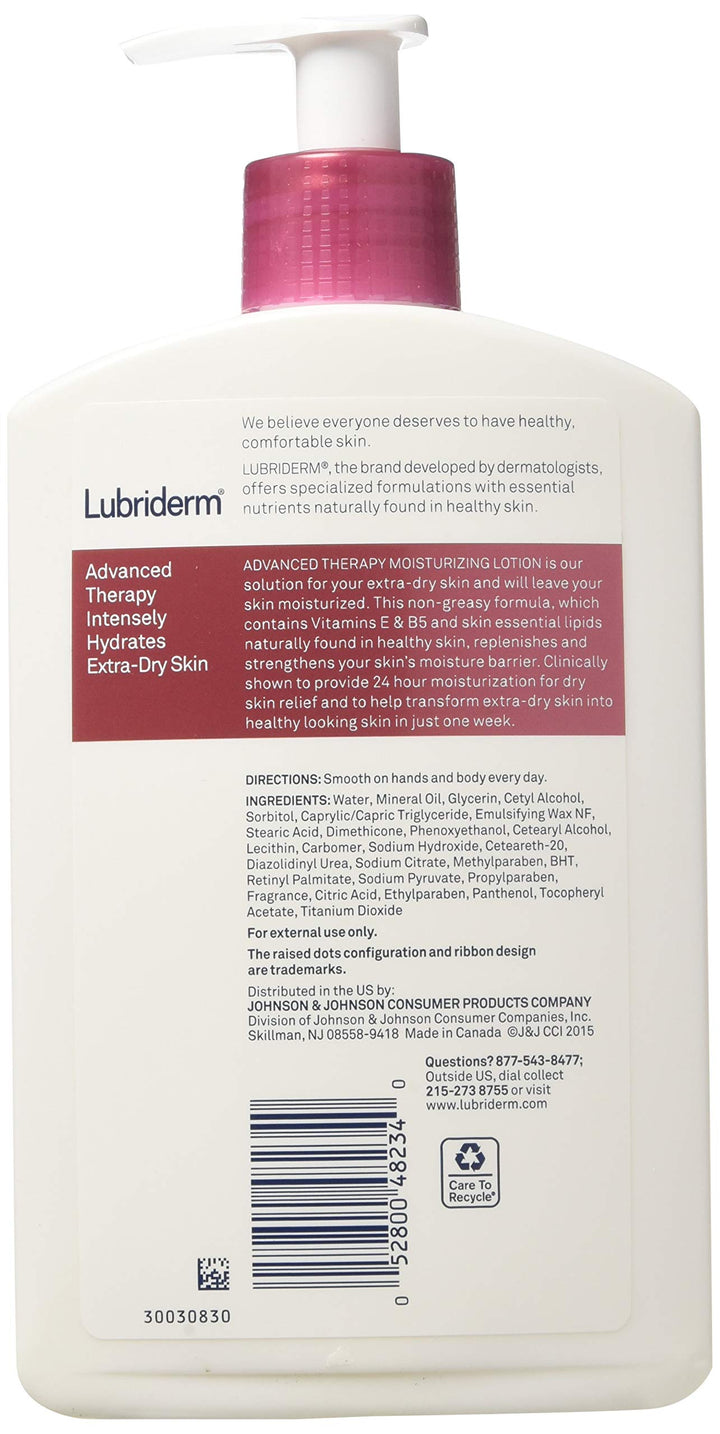 Lubriderm Therapy Size 16z Lubriderm Advanced Therapy Moisturizing Lotion For Extra-Dry Skin (Value Pack of 3)