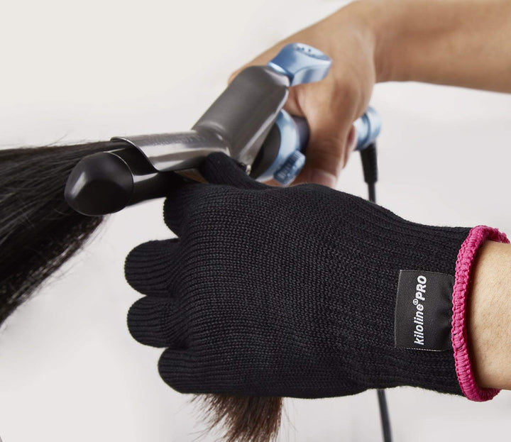 Kiloline Professional Heat Resistant Glove for Hair Styling Heat Blocking for Curling, Flat Iron and Curling Wand