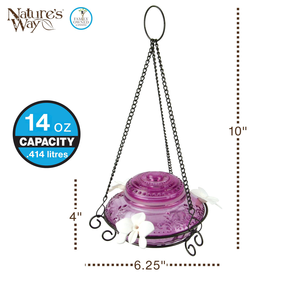 Nature's Way Bird Products ANTHF1 Antique Top-Fill Hummingbird Feeder