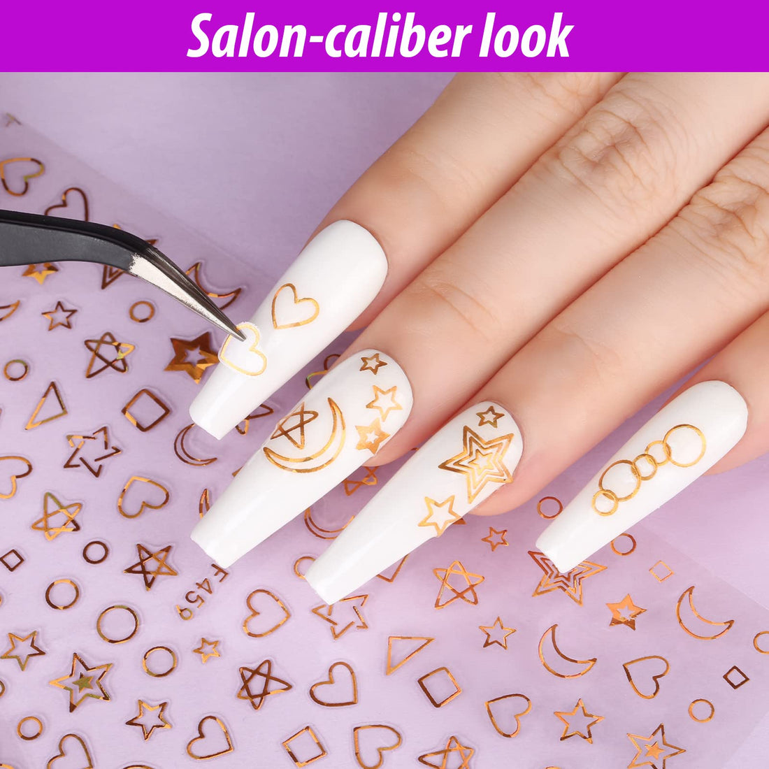 Teenitor Nail Art Stickers Self-Adhesive, 12 Sheets Flower Nail Stickers Butterfly Nail Decals Nail Stickers for Kids Flower Butterfly Stars Fruits Leaves Nail Decoration Stickers for Women Kids